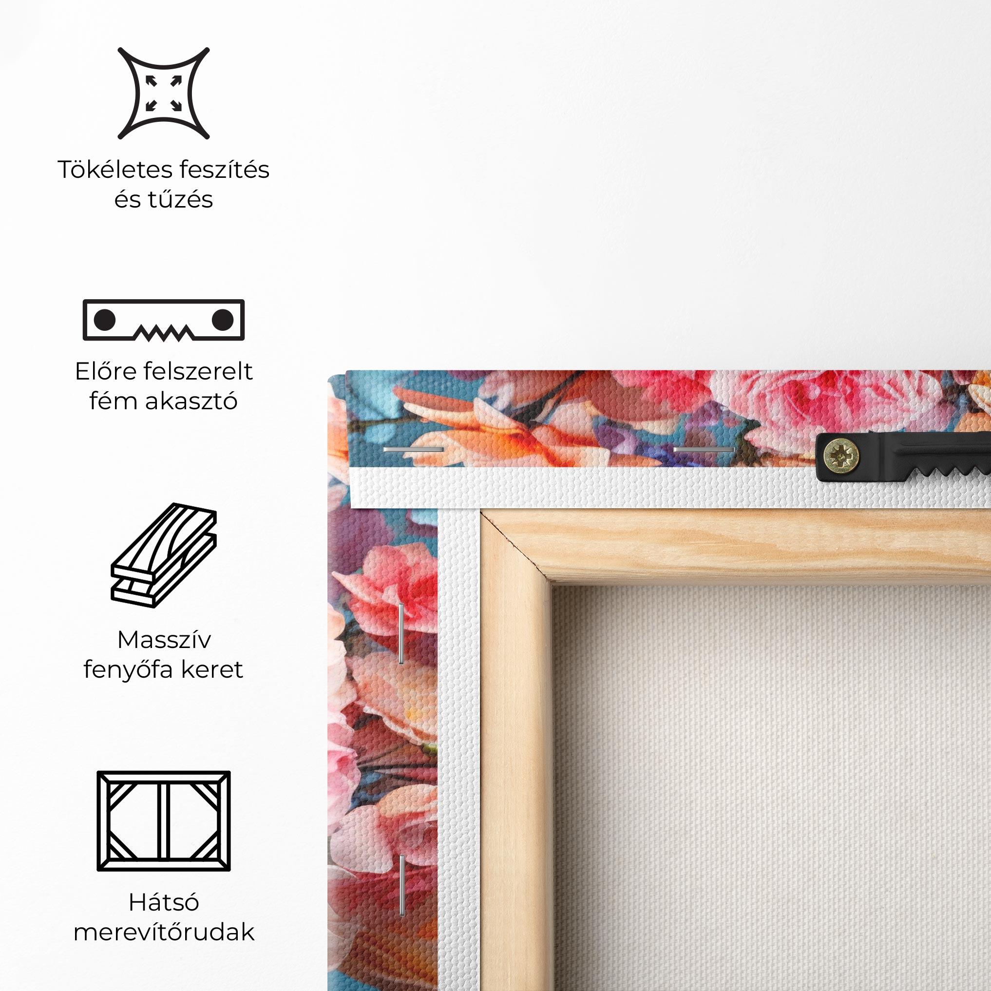 Vászonkép Blue Vase Flowers mockup 5