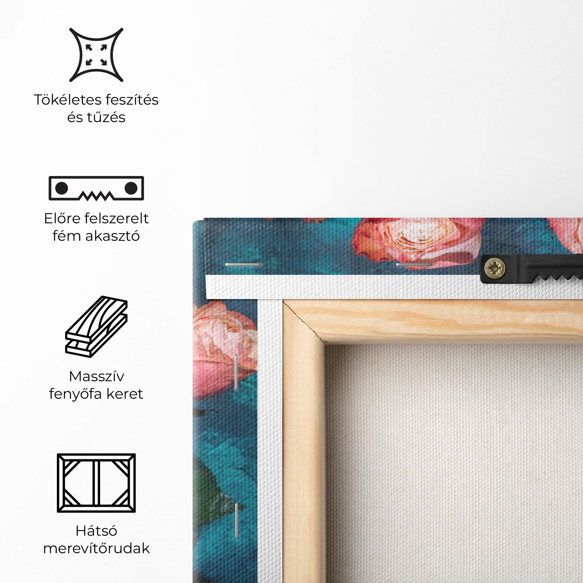 Vászonkép Bouquet Roses Vase mockup 5