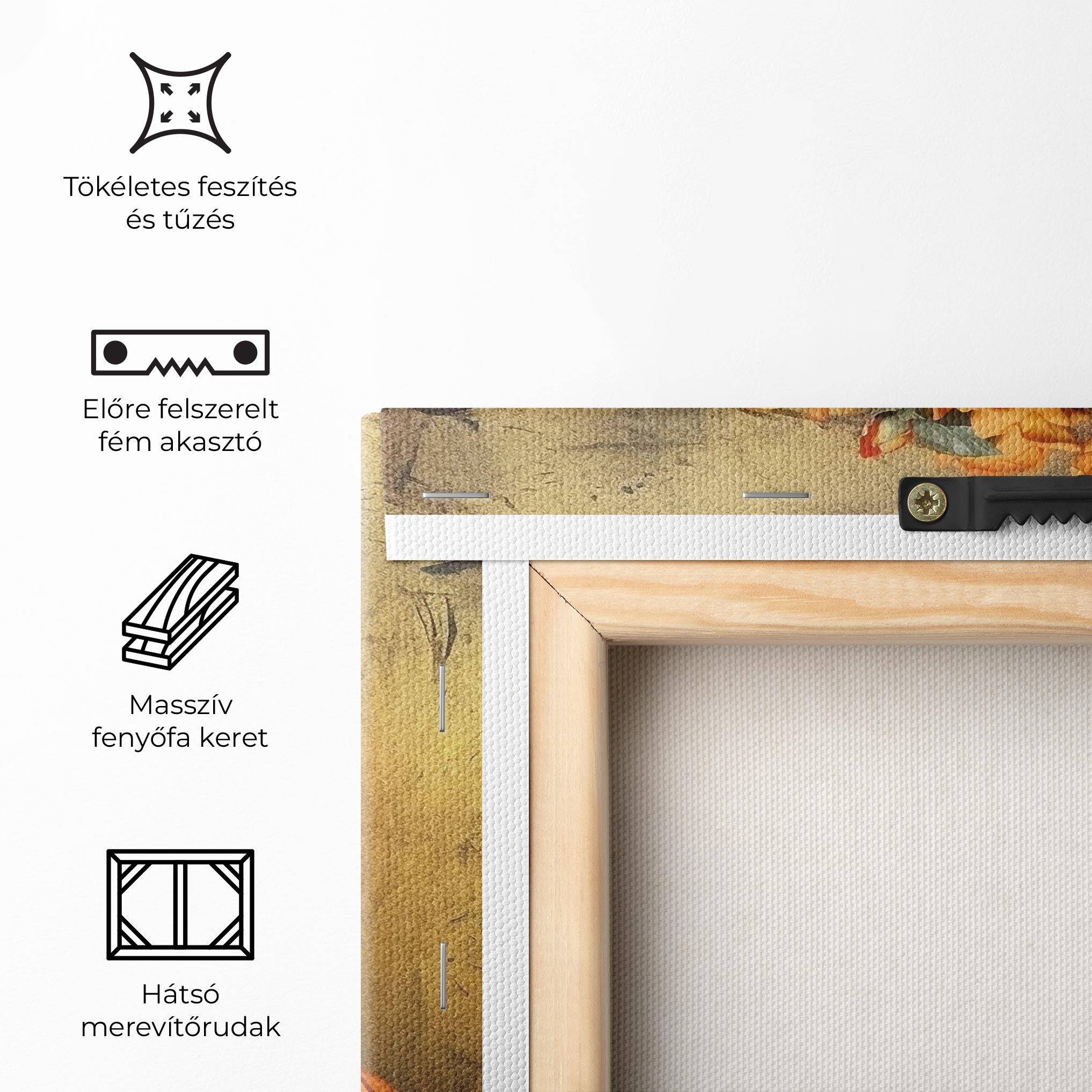 Vászonkép Orange Vintage Vase mockup 5