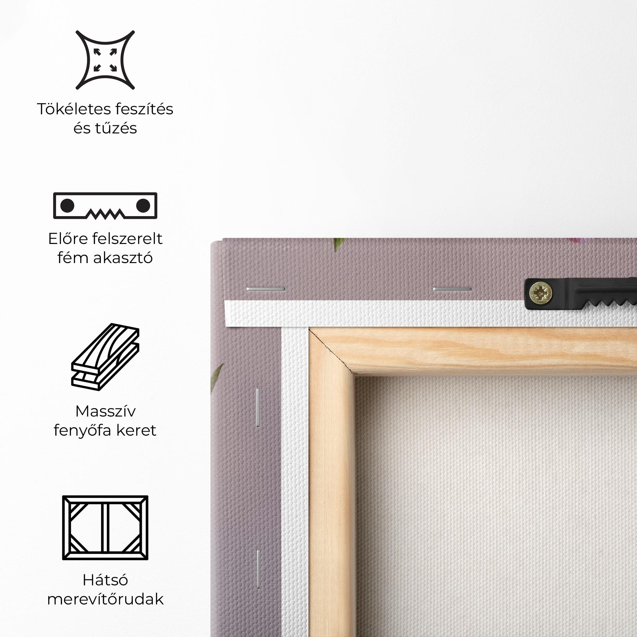 Vászonkép Pink Tulips Vase mockup 5