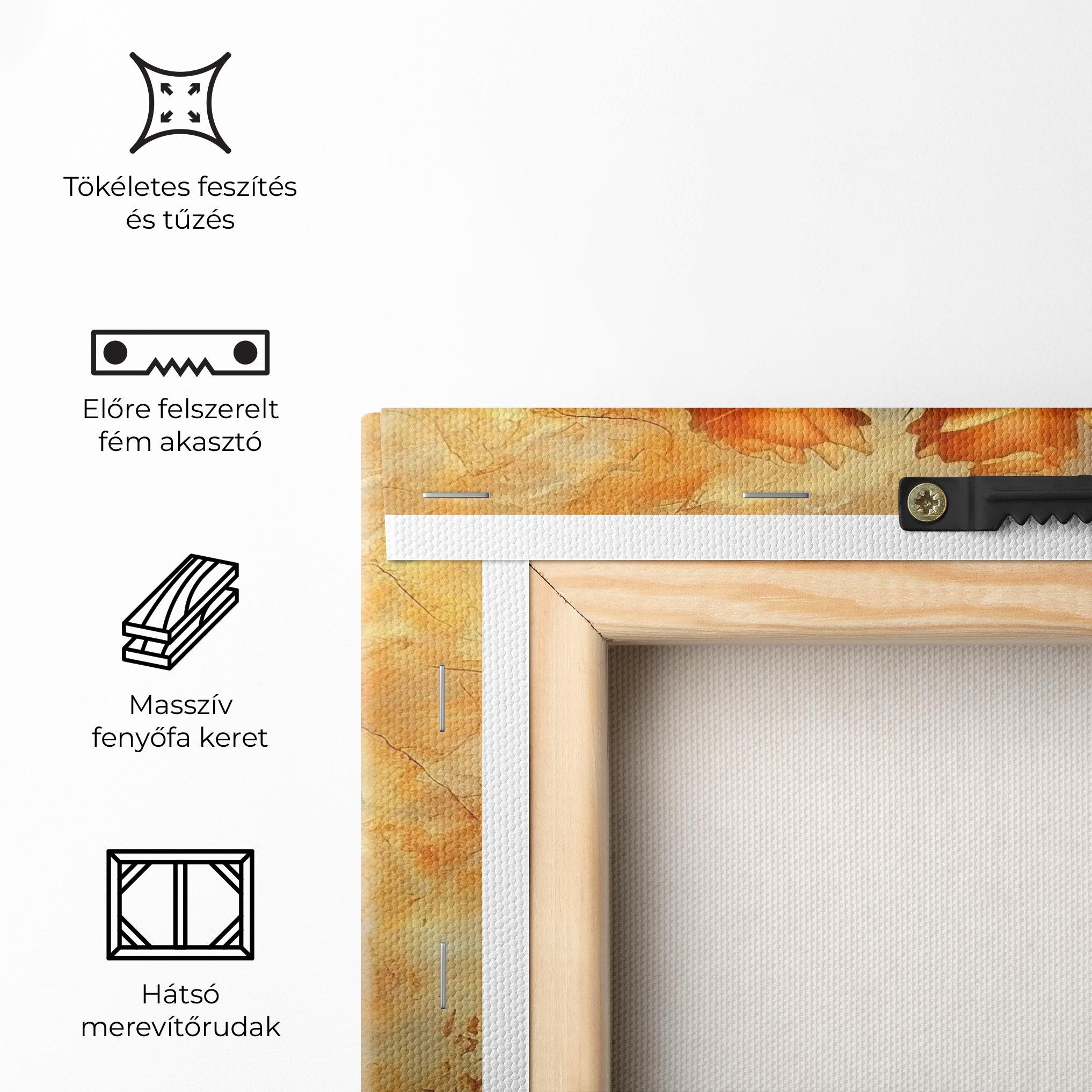 Vászonkép Pretty Orange Rose Vase mockup 5