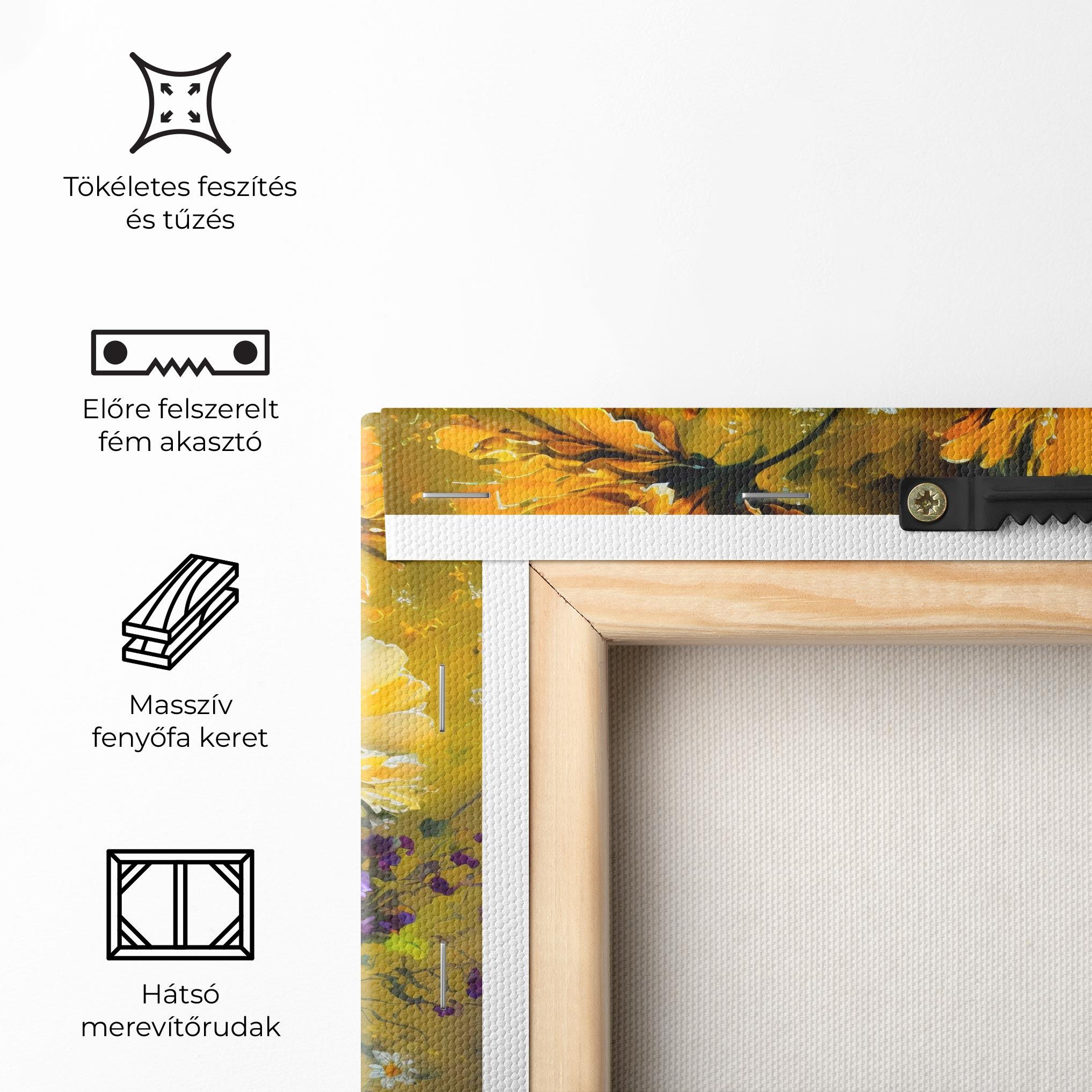 Vászonkép Yellow Flower Art Vase mockup 5