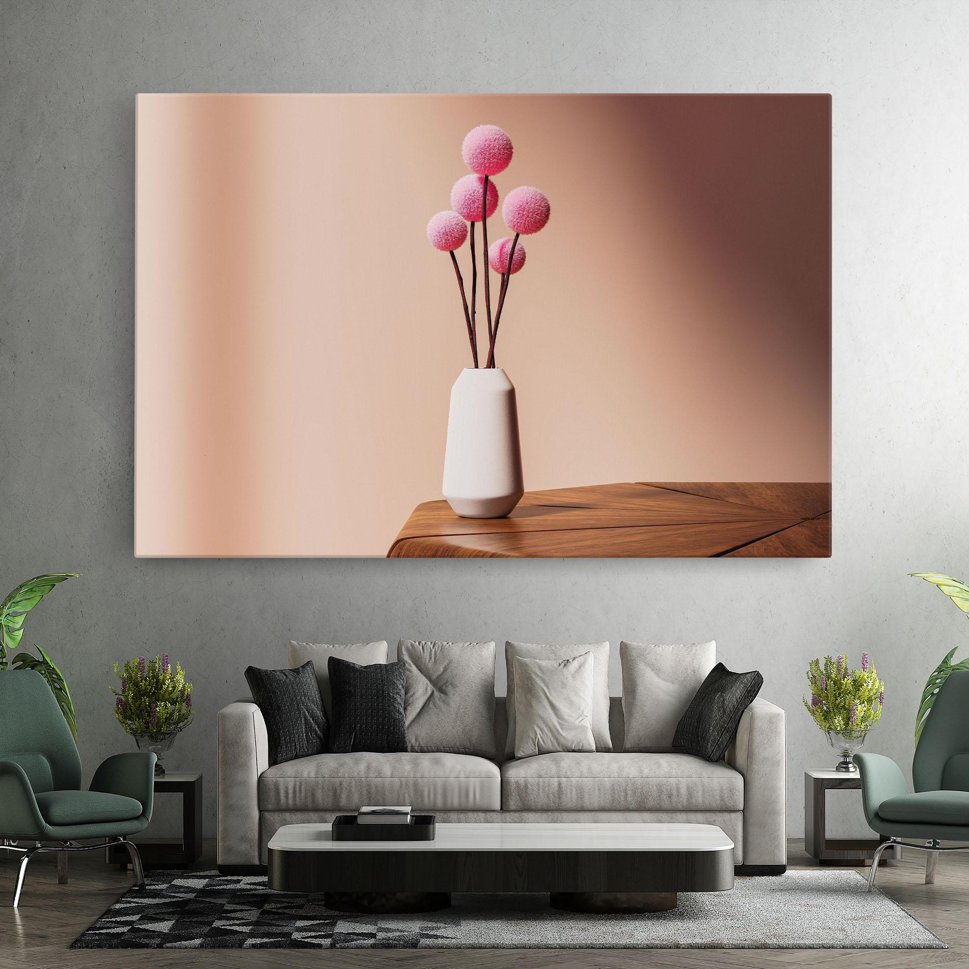 Vászonkép Pink Circle Vase mockup 7