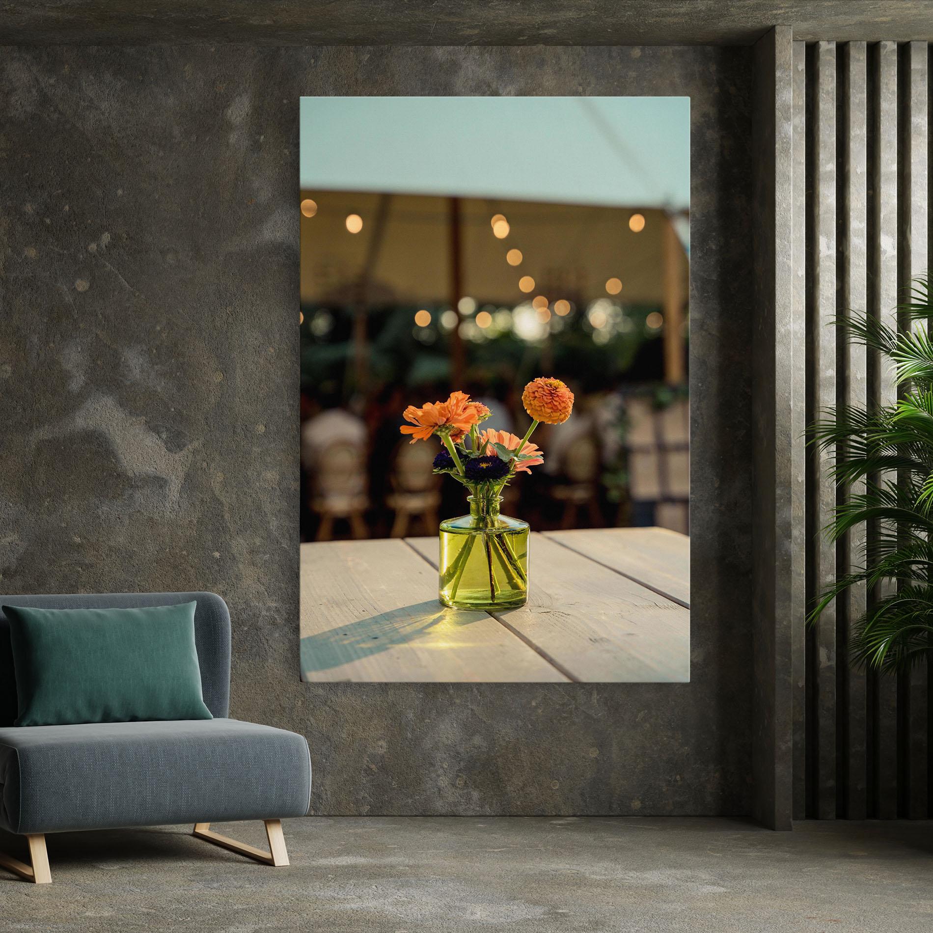 Vászonkép Orange Flowers Vase mockup 7