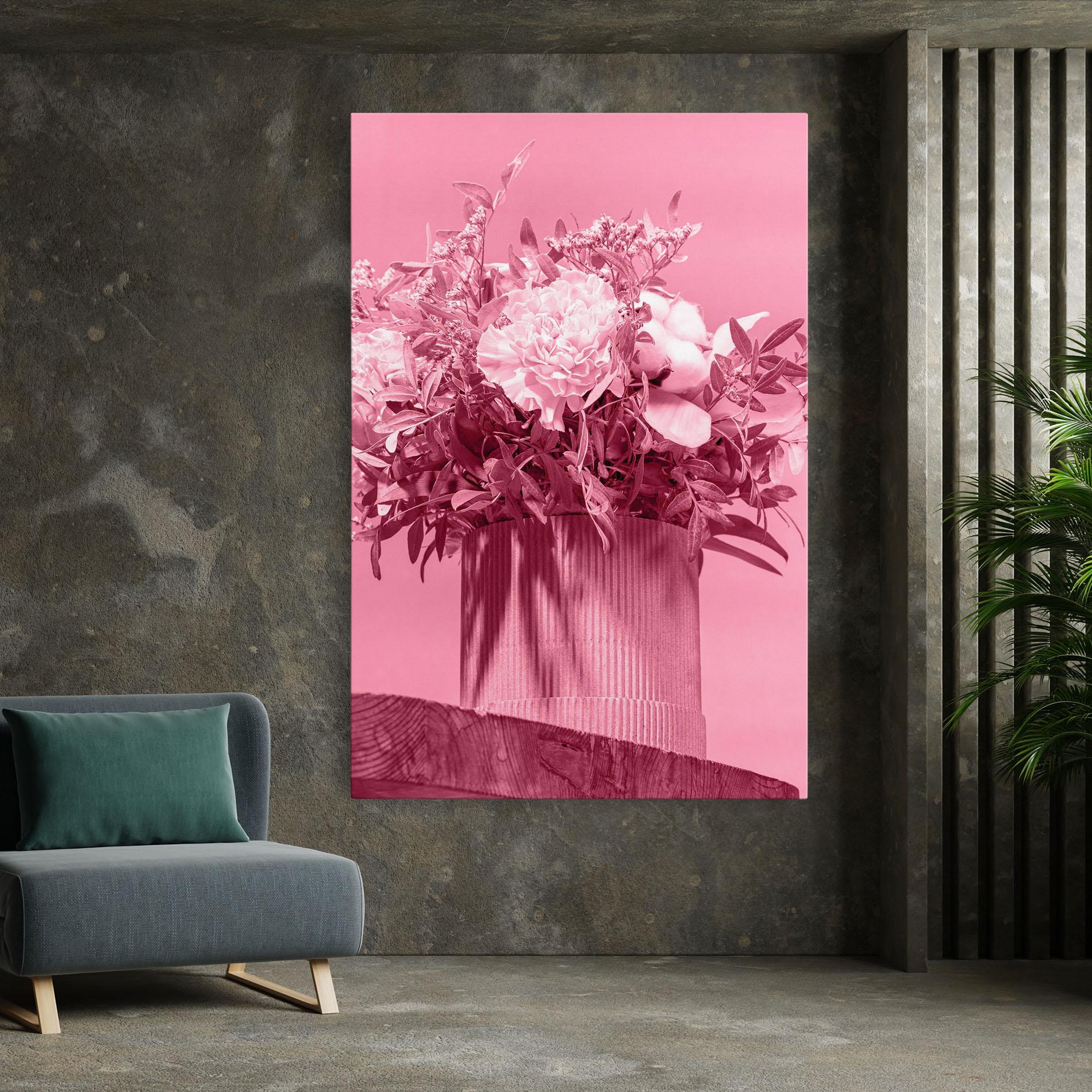 Vászonkép Pink Light Vase mockup 7