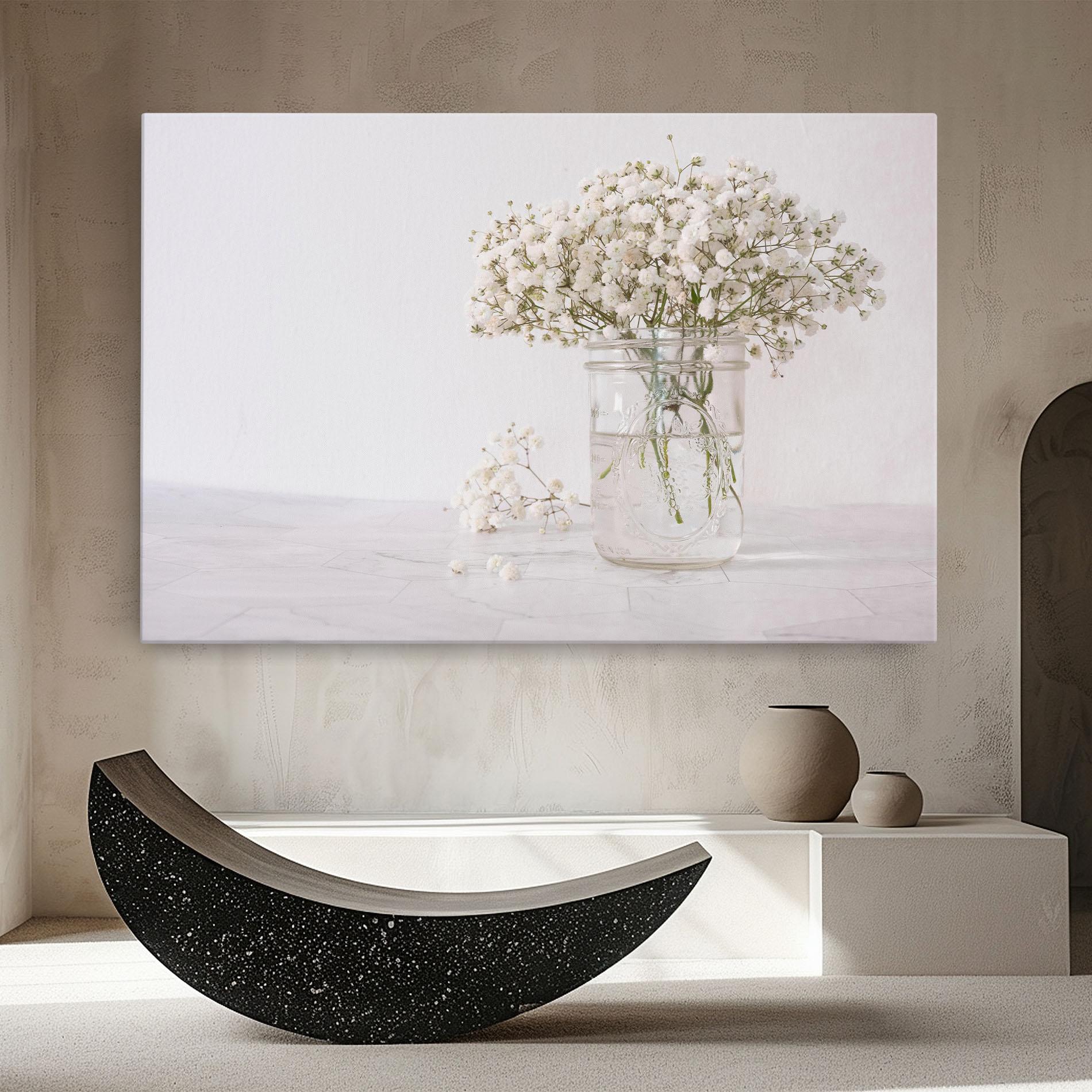 Vászonkép White Tiny Flower Vase mockup 8