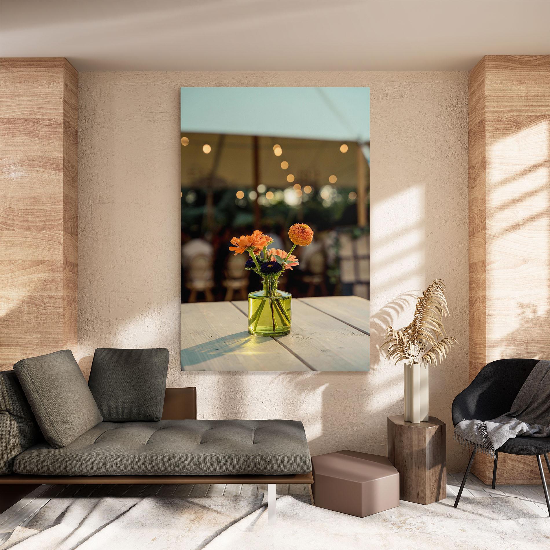 Vászonkép Orange Flowers Vase mockup 8