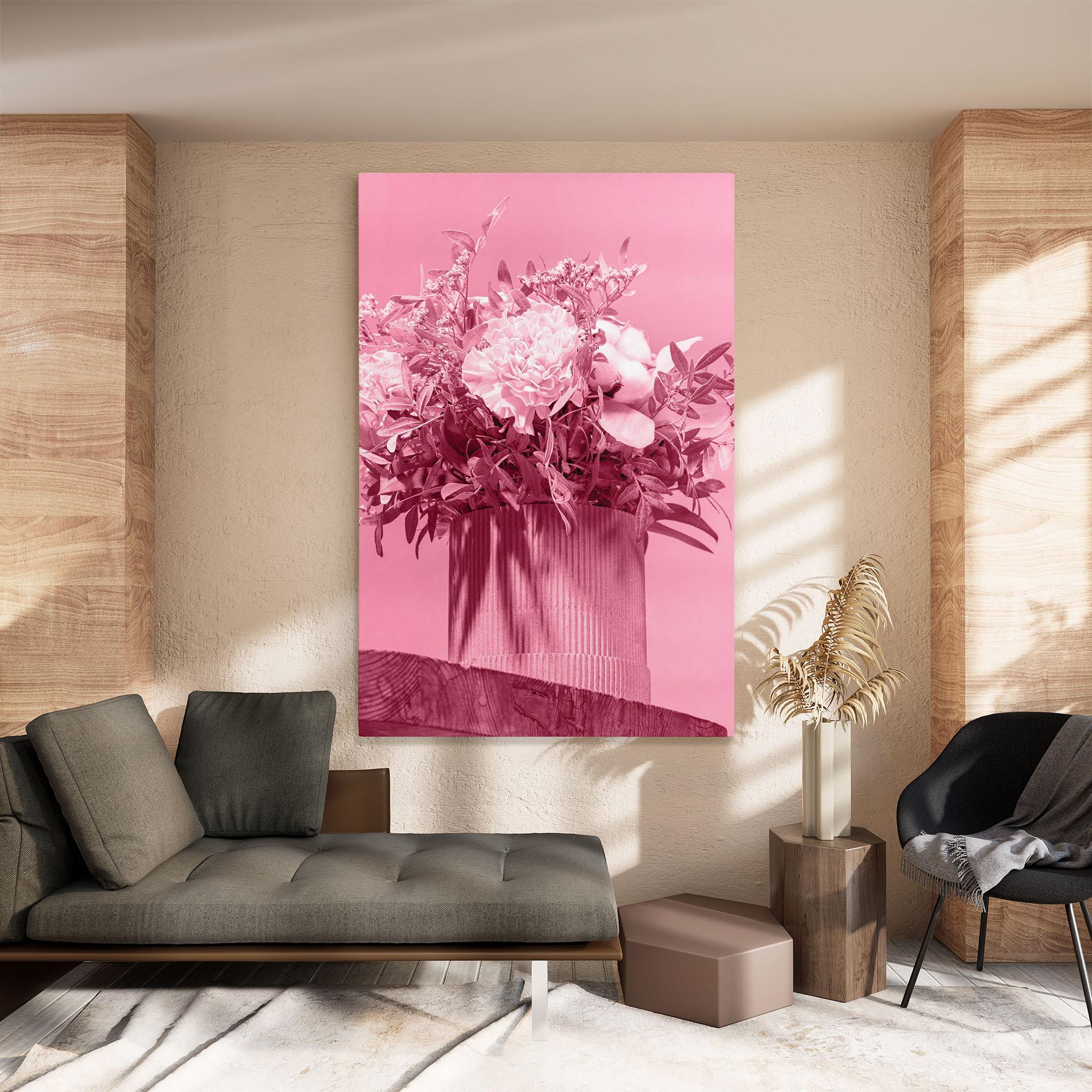Vászonkép Pink Light Vase mockup 8