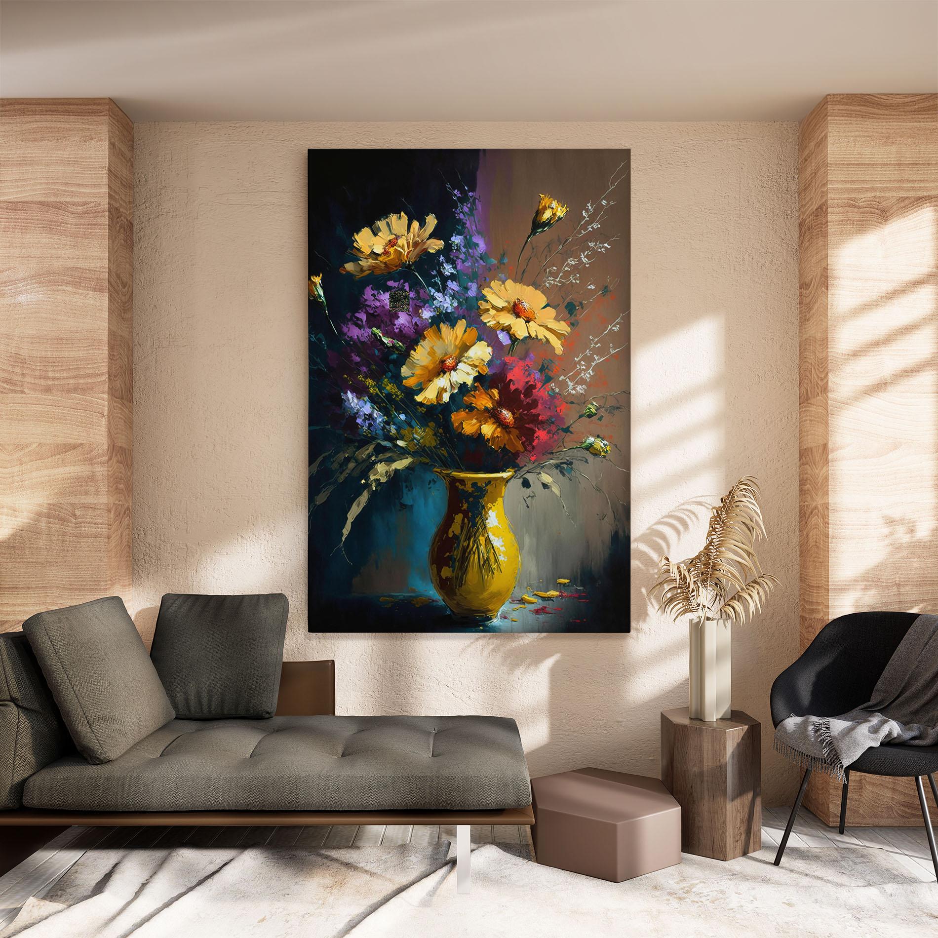 Vászonkép Yellow Art Vase mockup 8