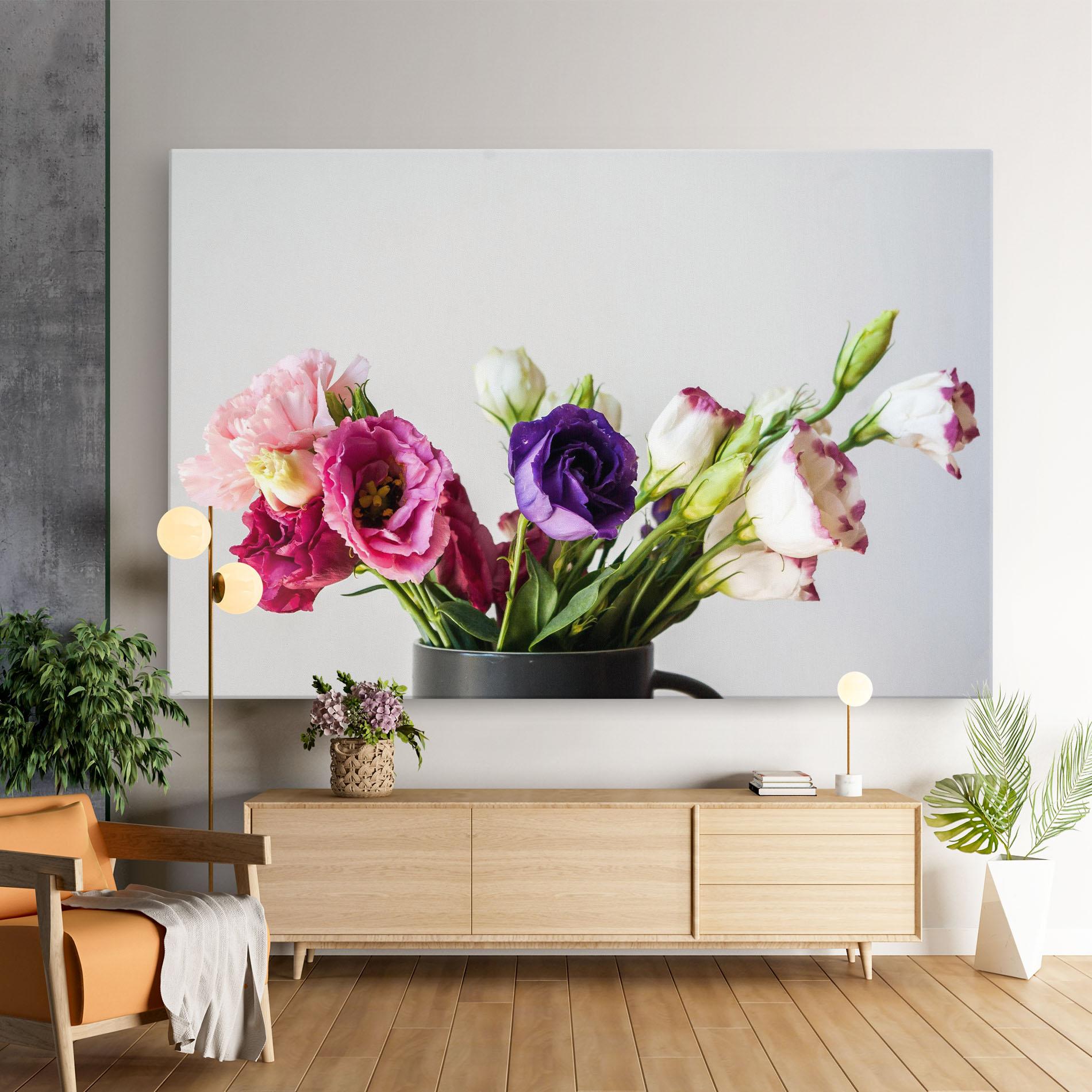 Vászonkép Flowers In Vase mockup 9