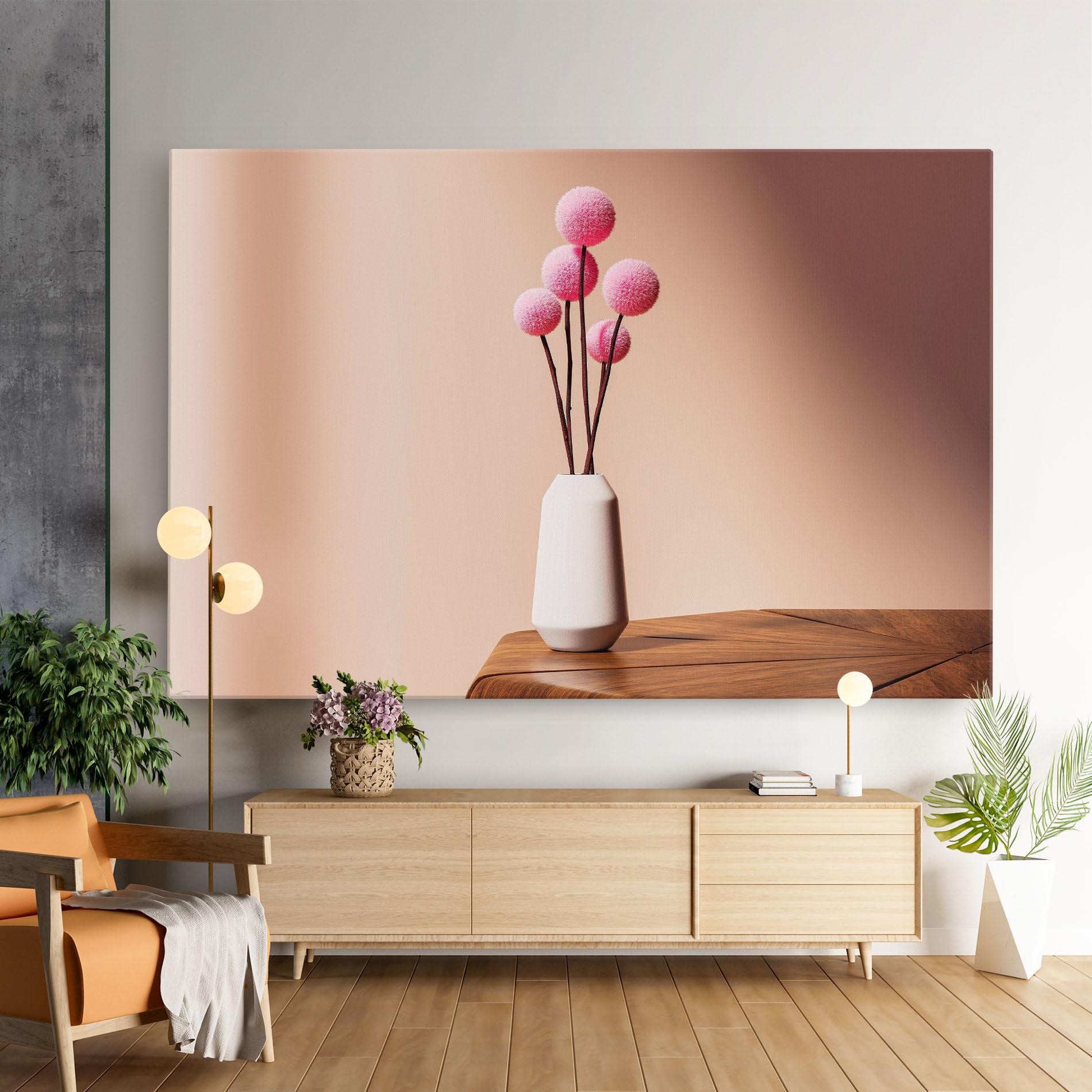 Vászonkép Pink Circle Vase mockup 9