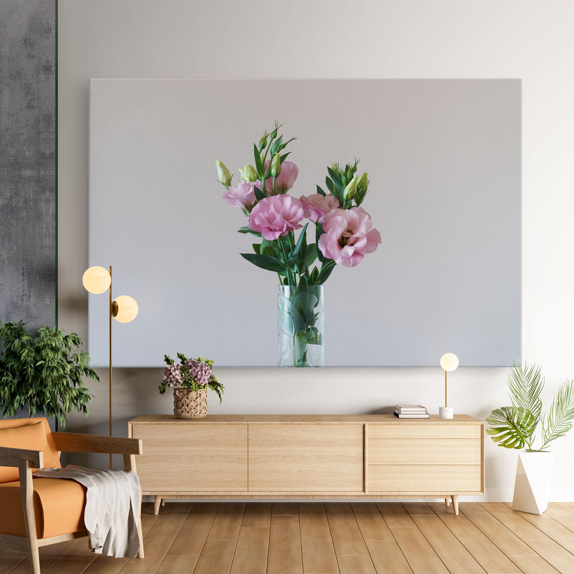 Vászonkép Pretty Pink Flower Vase mockup 9