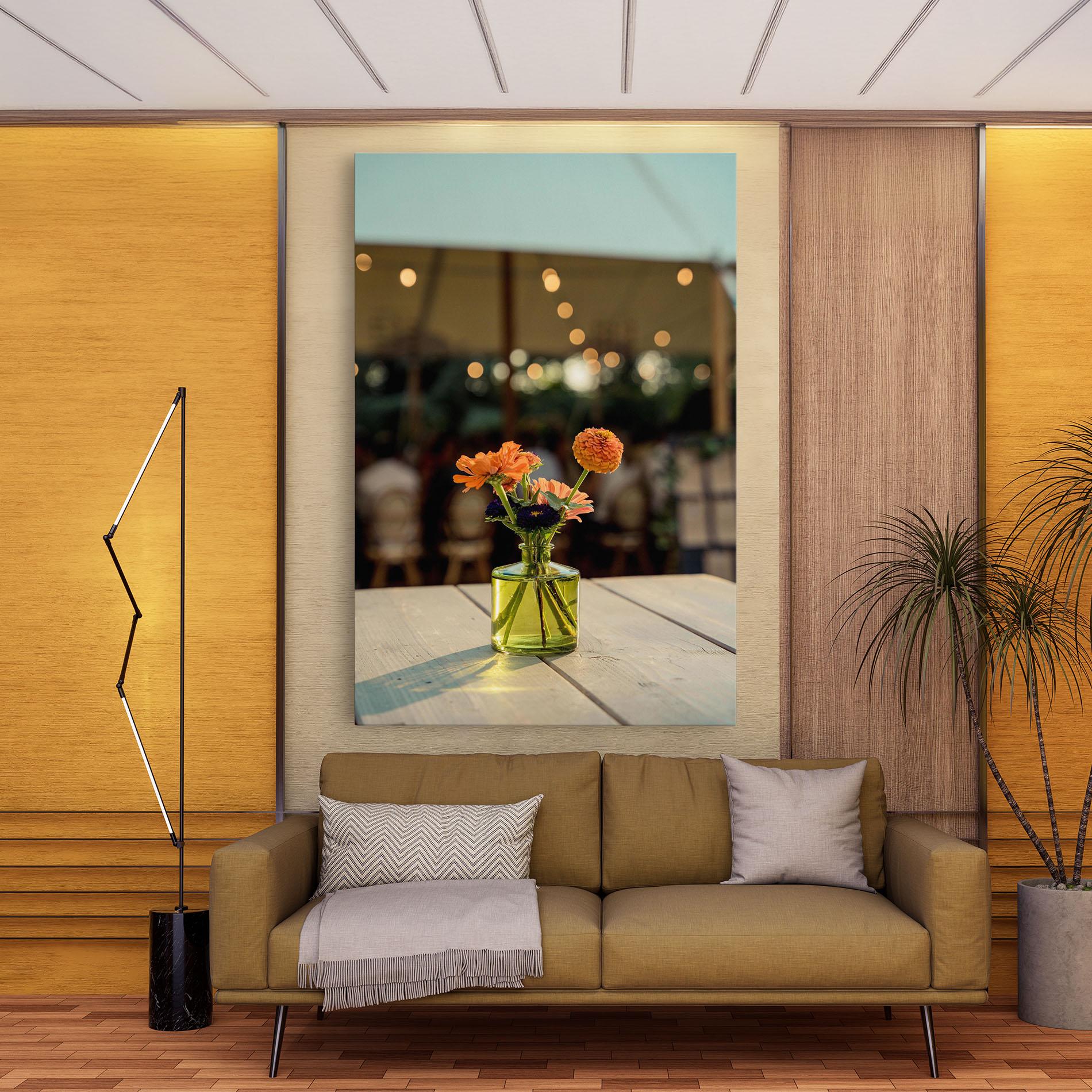 Vászonkép Orange Flowers Vase mockup 9