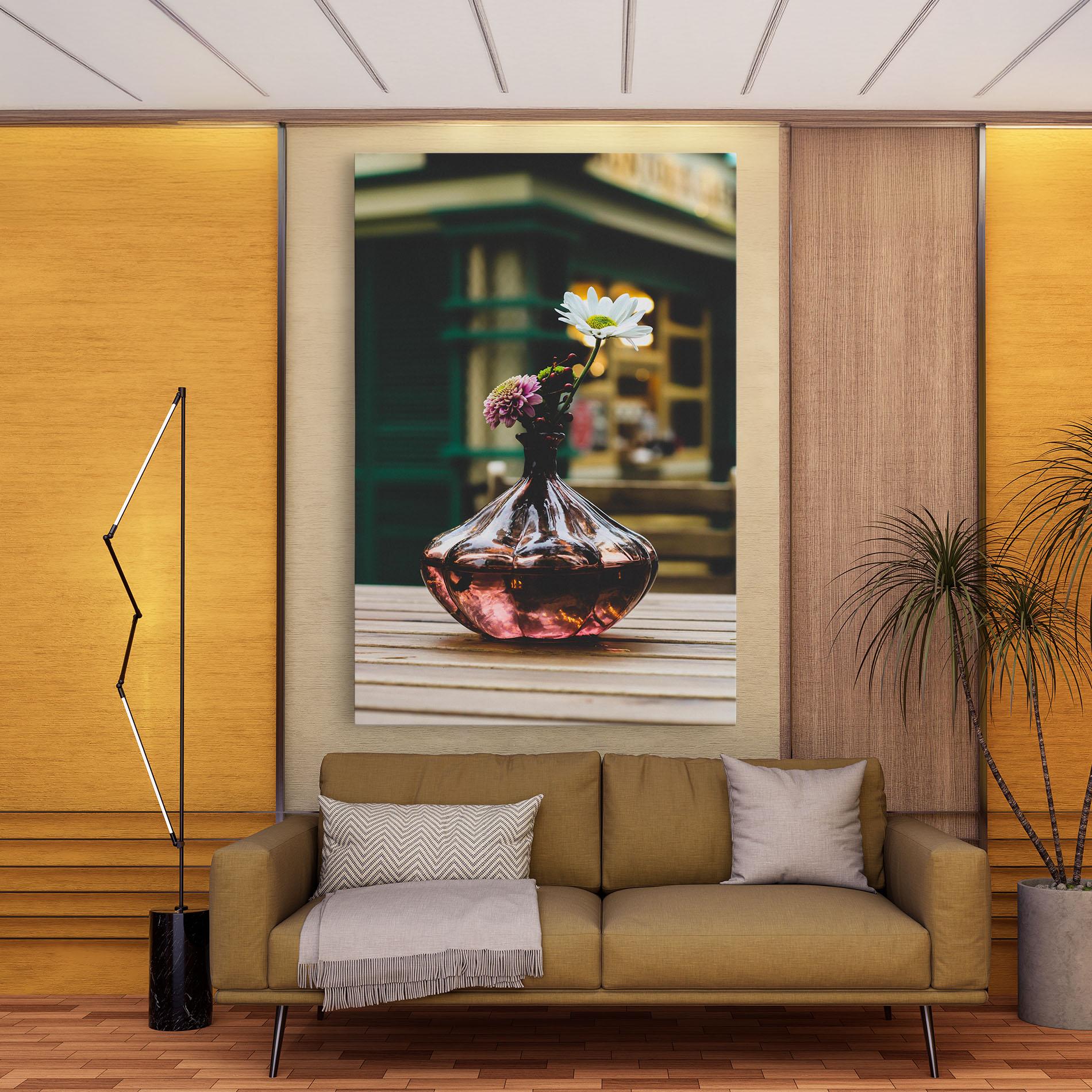 Vászonkép Pink Vase Flower mockup 9