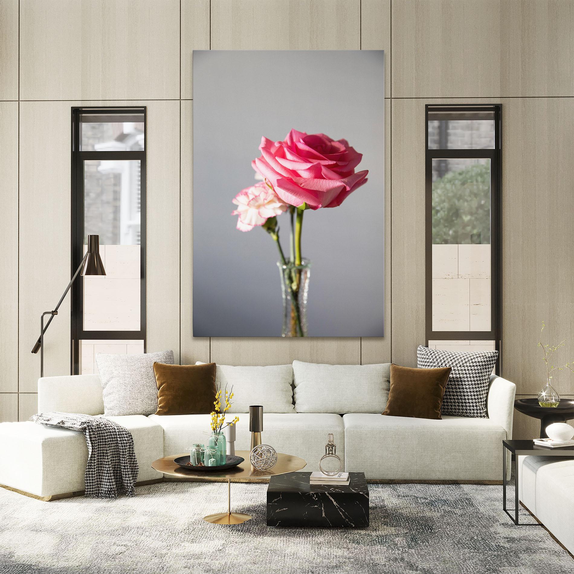 Vászonkép Big Pink Rose Vase mockup 2
