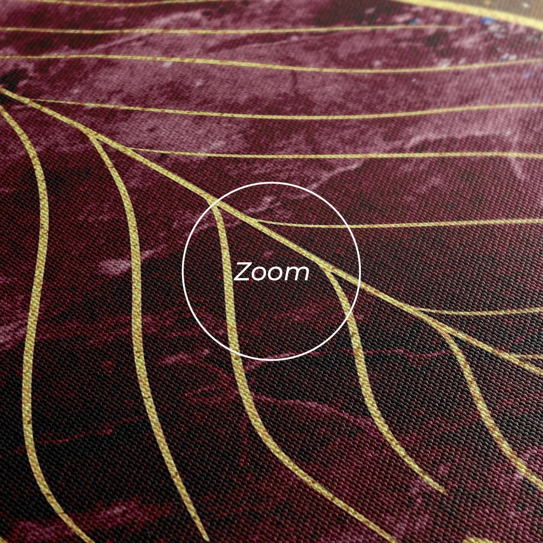 Vászonkép Golden Leaves Red mockup 3