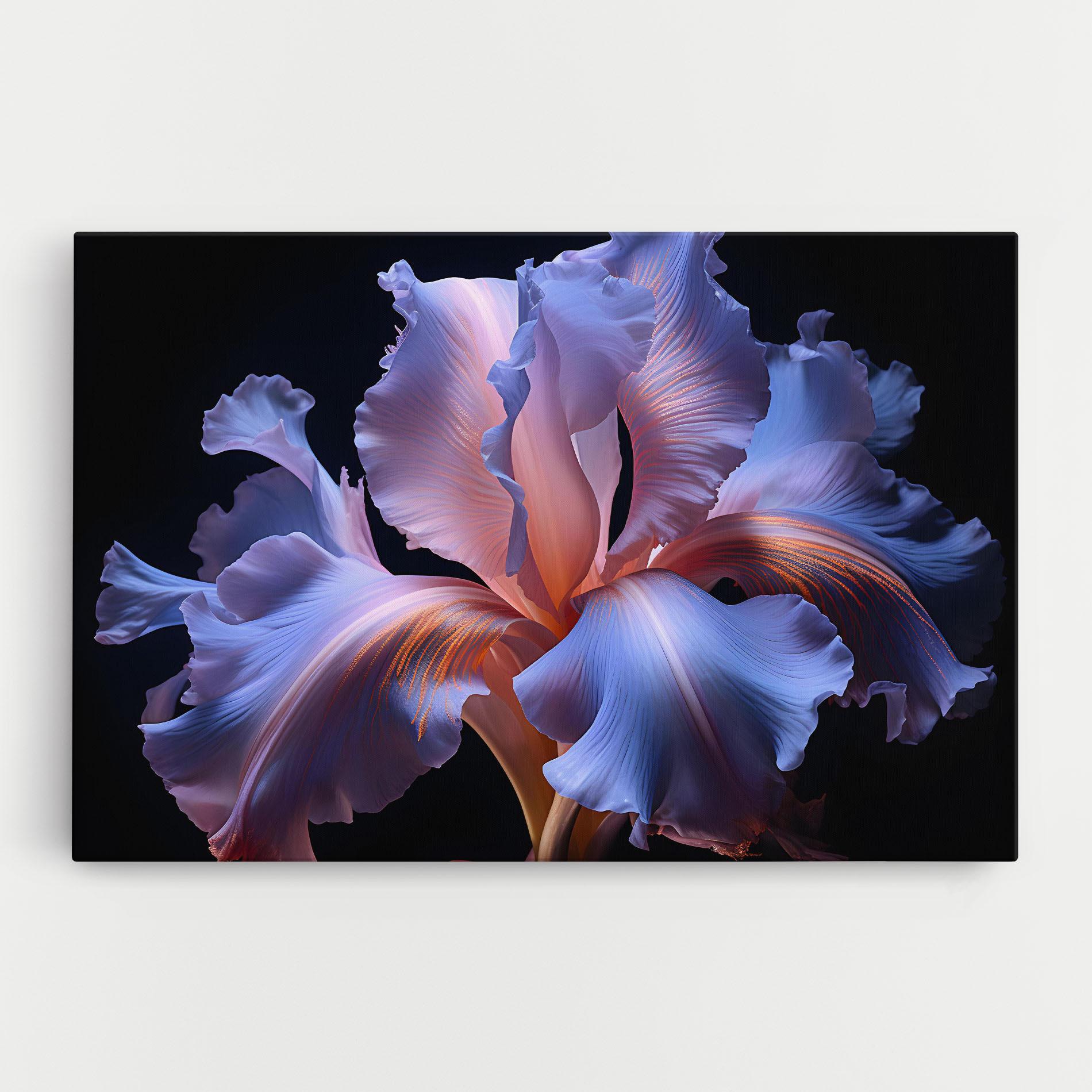 Vászonkép Elegant Iris On Black mockup 0