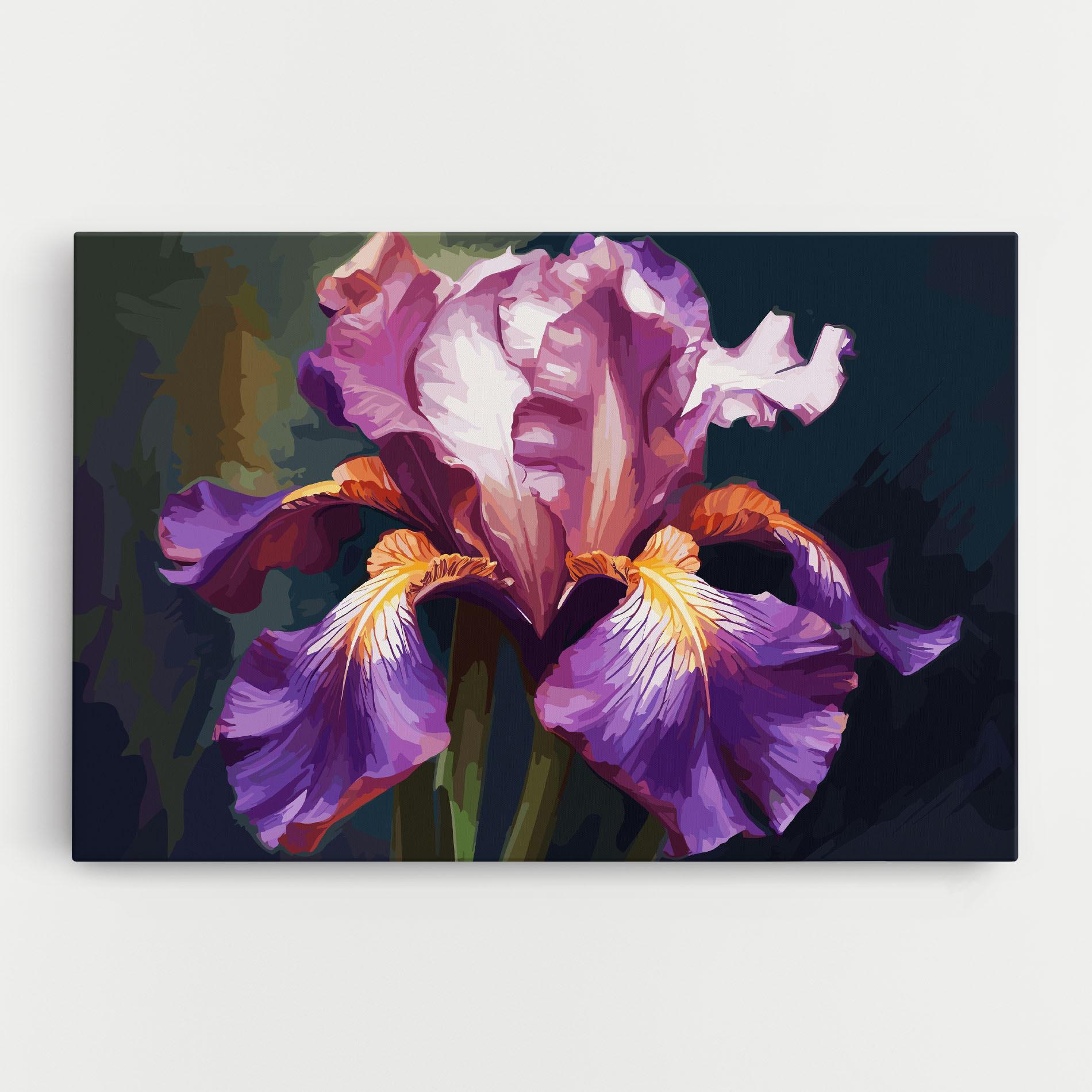 Vászonkép Purple Orange Iris Art mockup 0