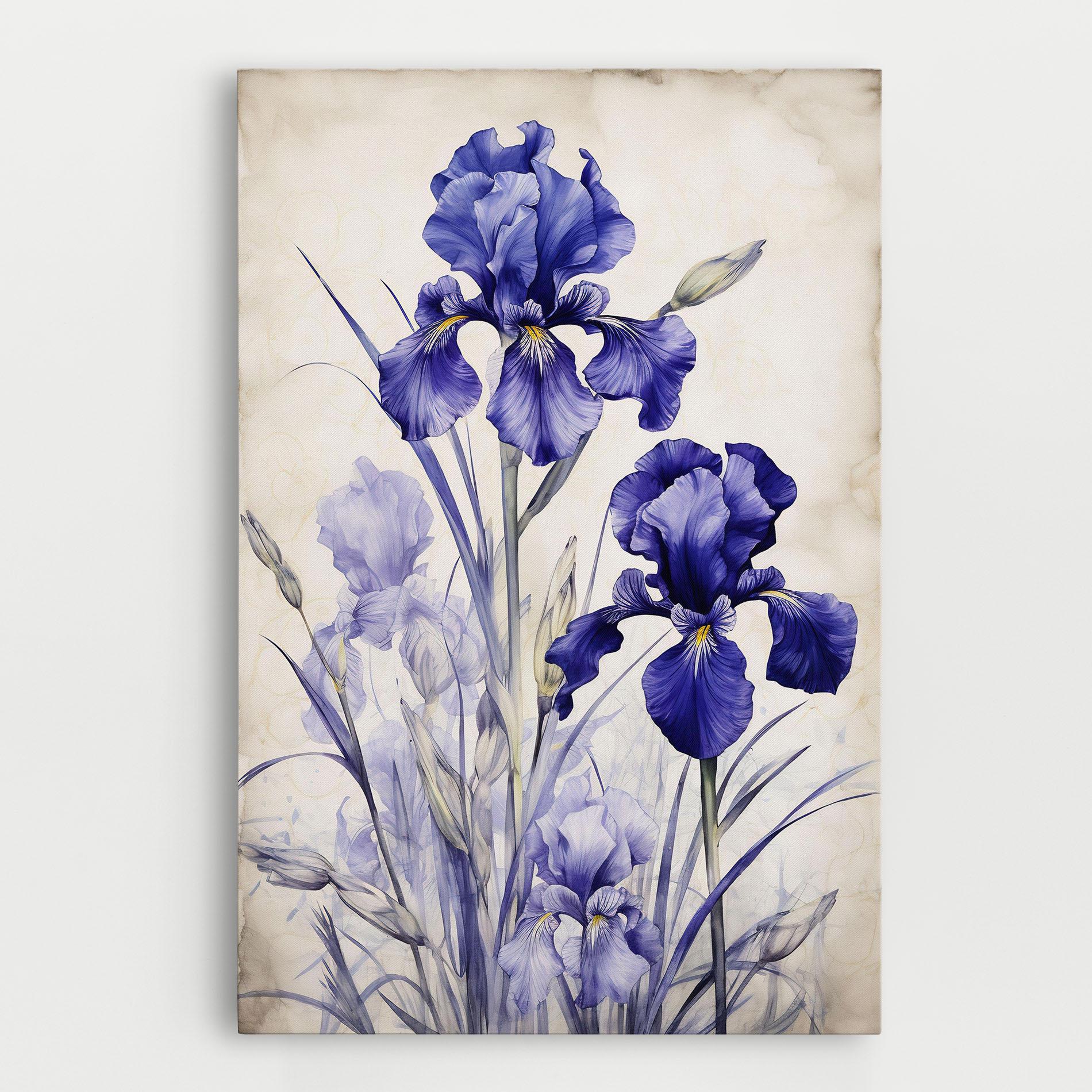 Vászonkép Irises Painting mockup 0