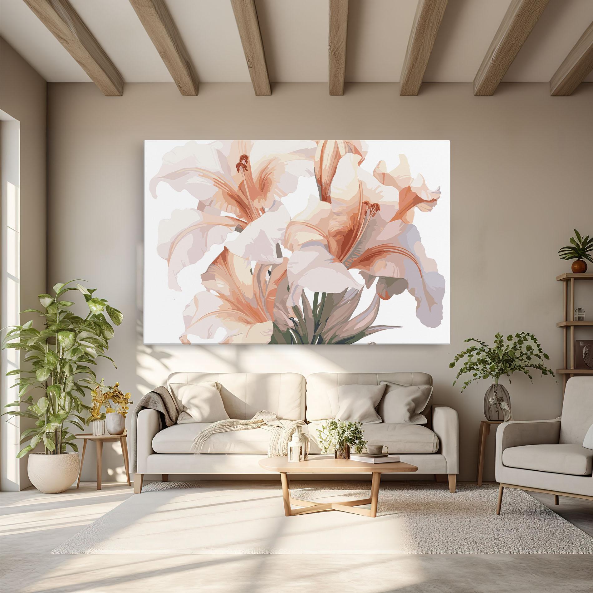 Vászonkép Light Orange Iris mockup 6