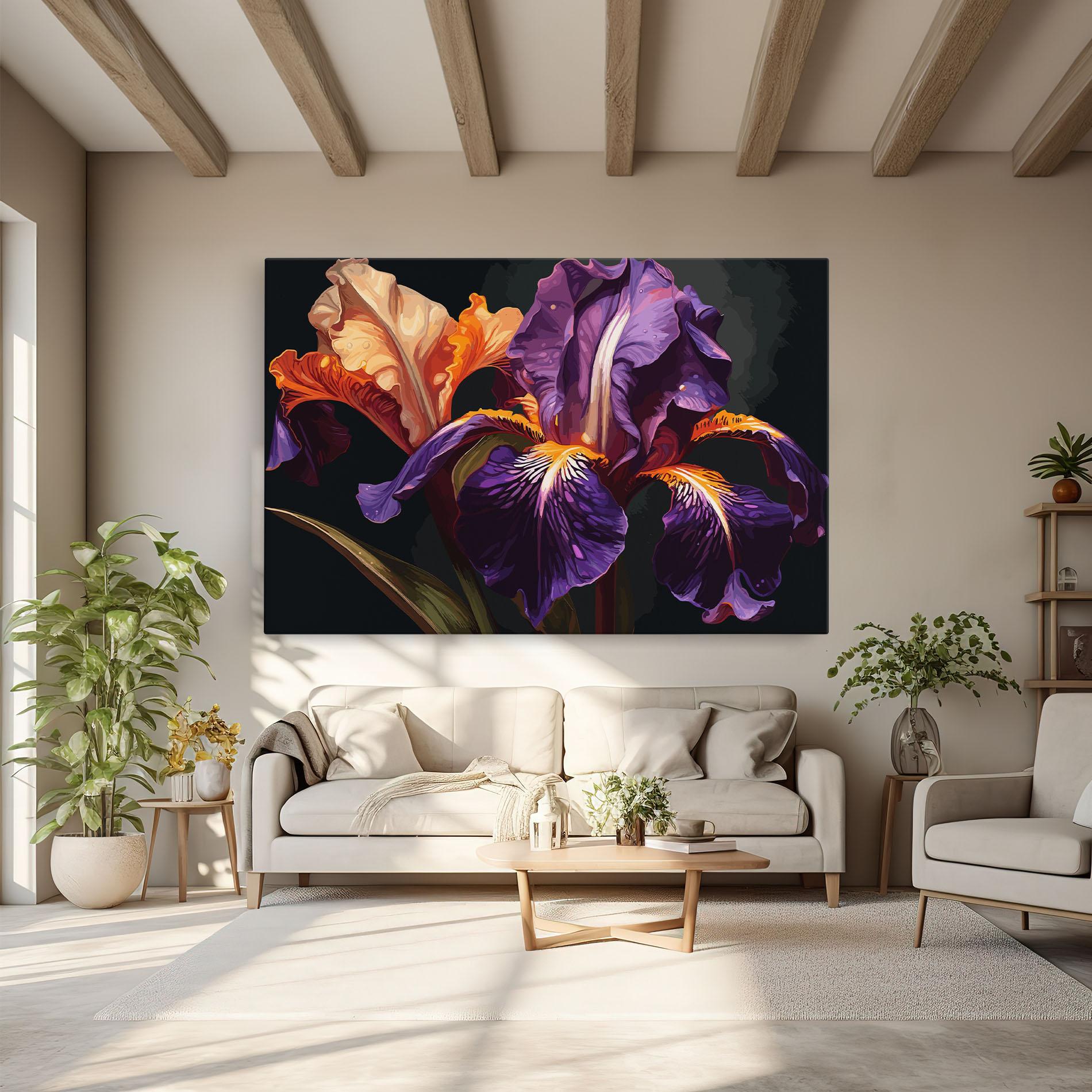 Vászonkép Purple Orange Iris mockup 6