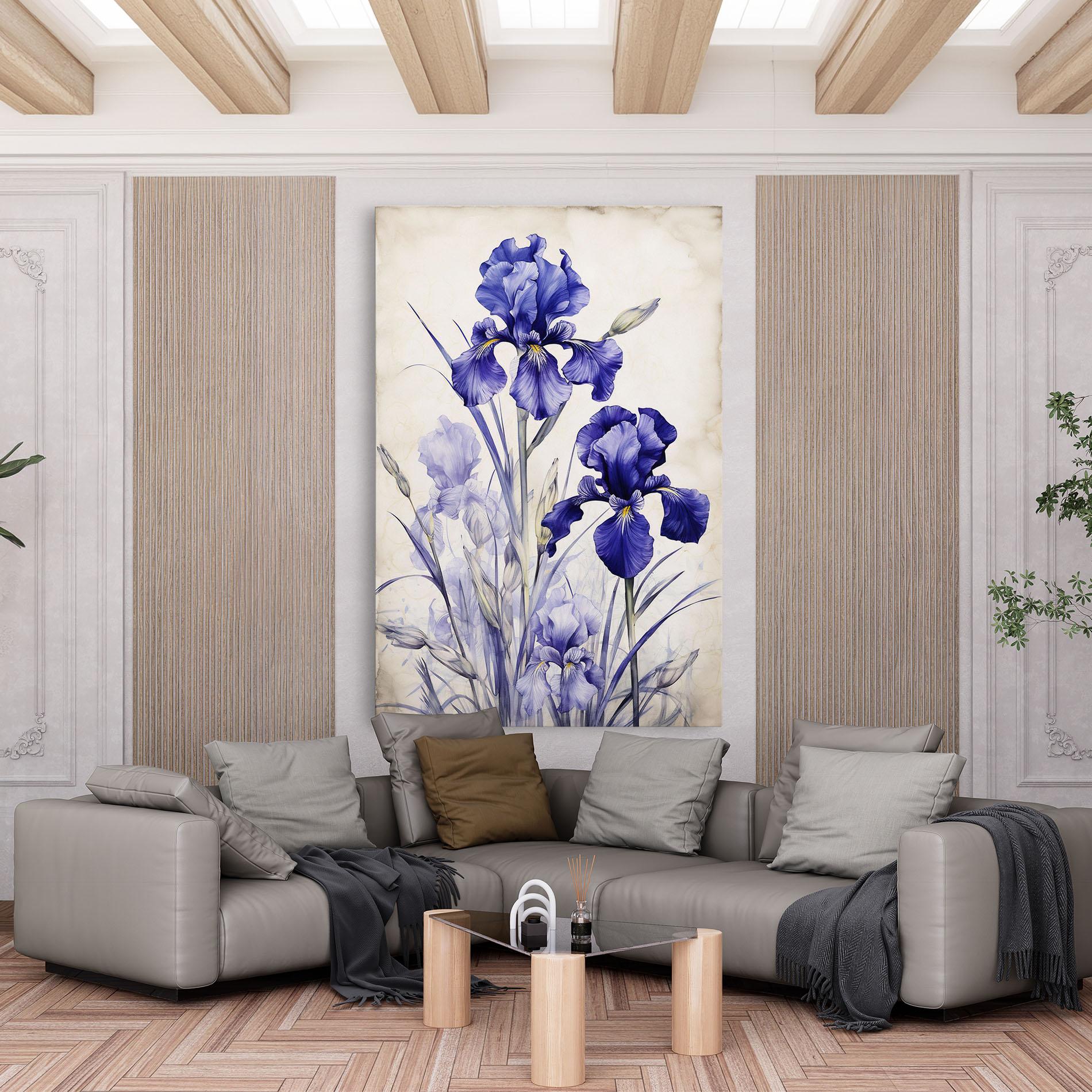 Vászonkép Irises Painting mockup 6