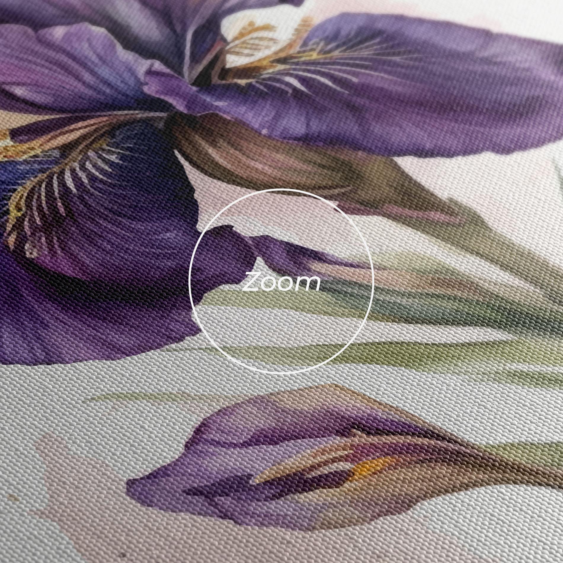 Vászonkép Beautiful Purple Iris mockup 3