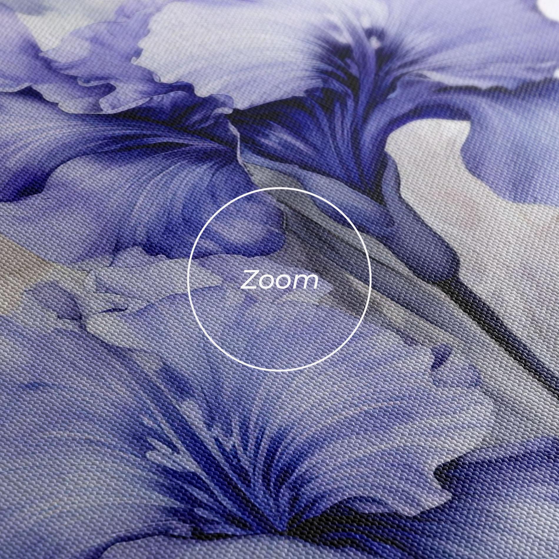 Vászonkép Purple Iris Painting mockup 3