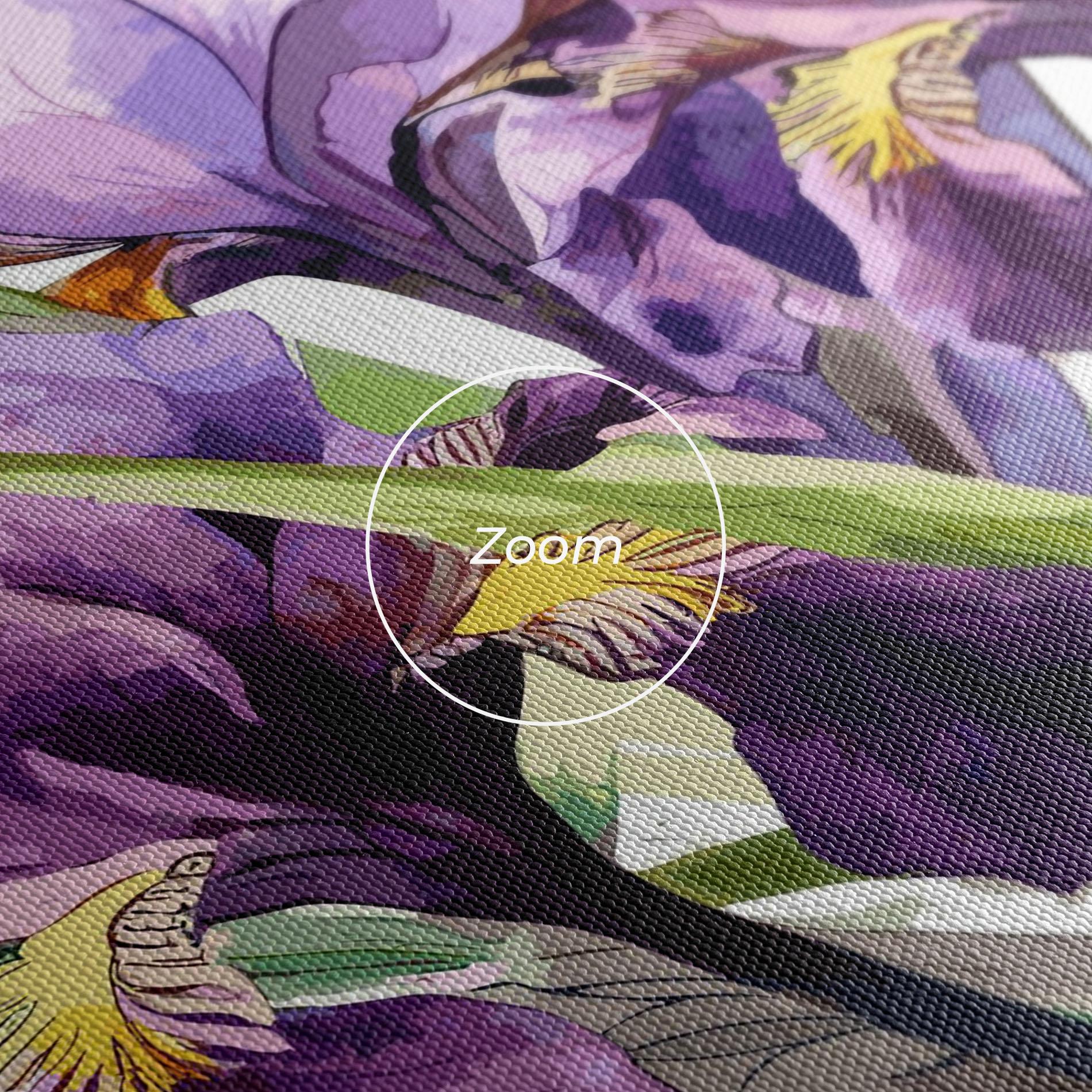 Vászonkép Watercolor Purple Iris mockup 3