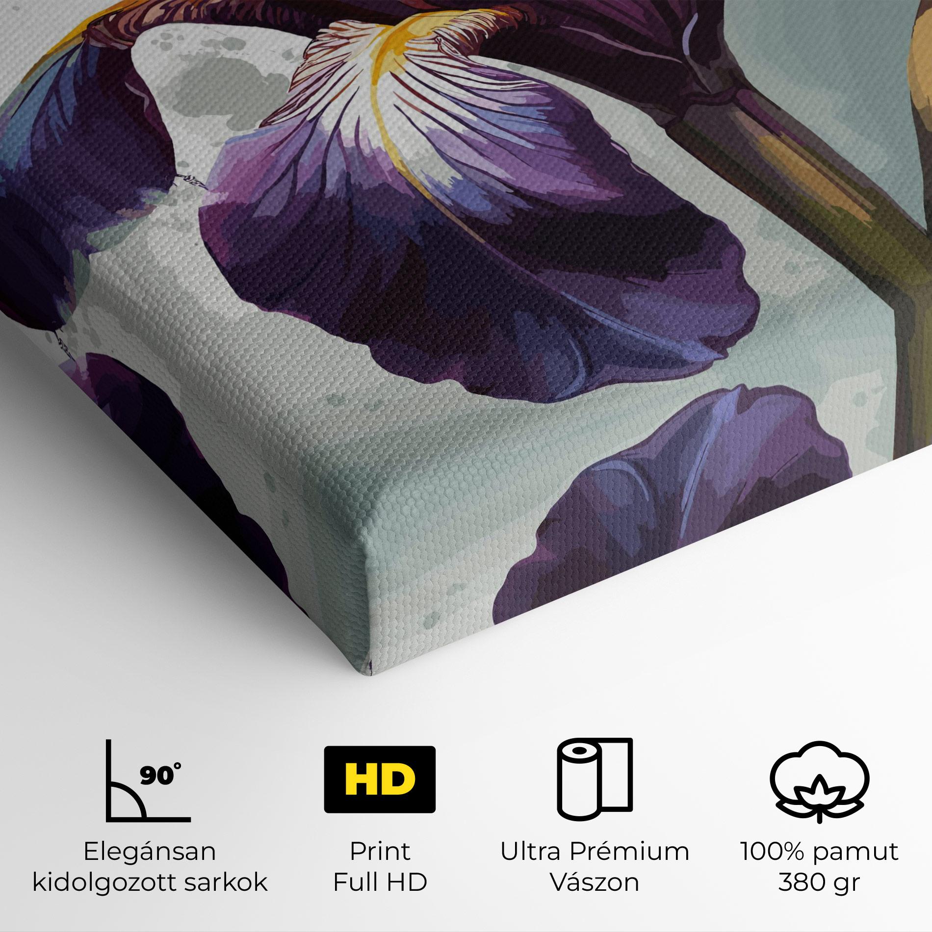 Vászonkép Purple Blue Iris mockup 4
