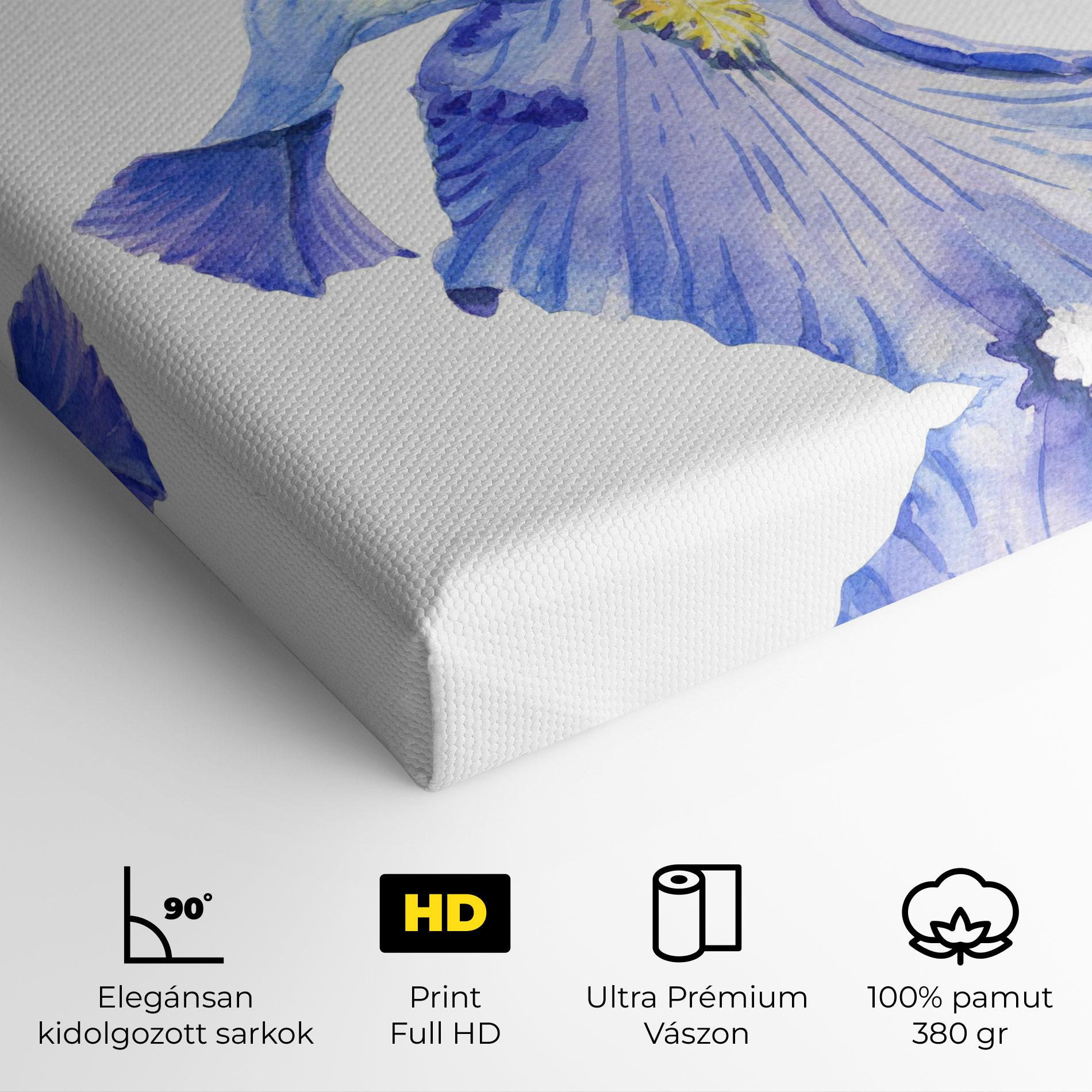 Vászonkép Purple Iris On White mockup 4