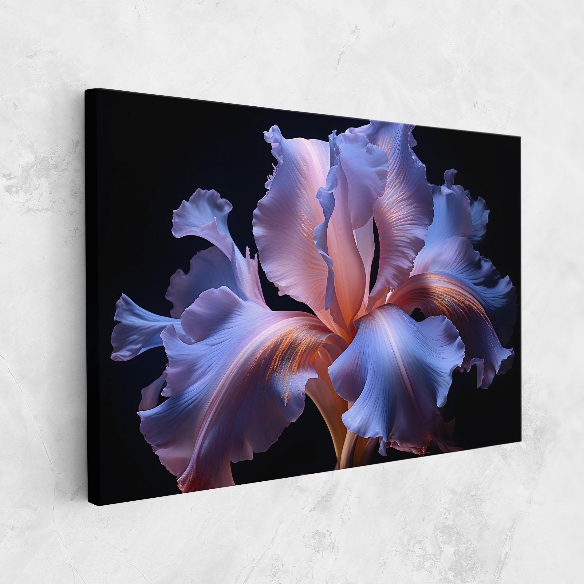 Vászonkép Elegant Iris On Black mockup 1