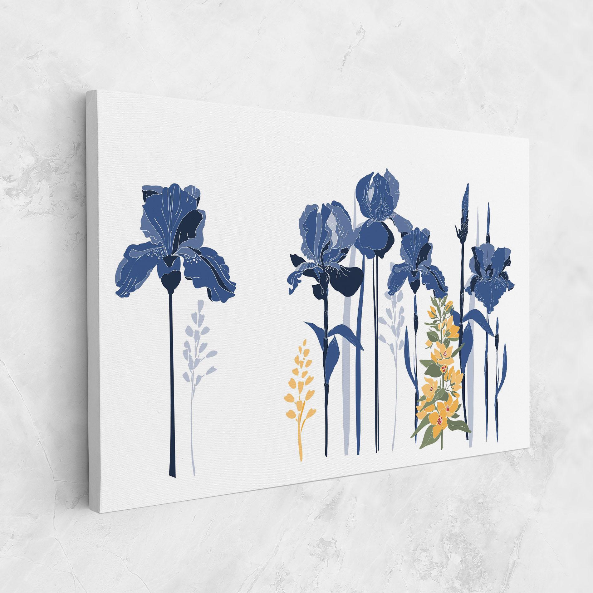 Vászonkép Iris Blue Art mockup 1