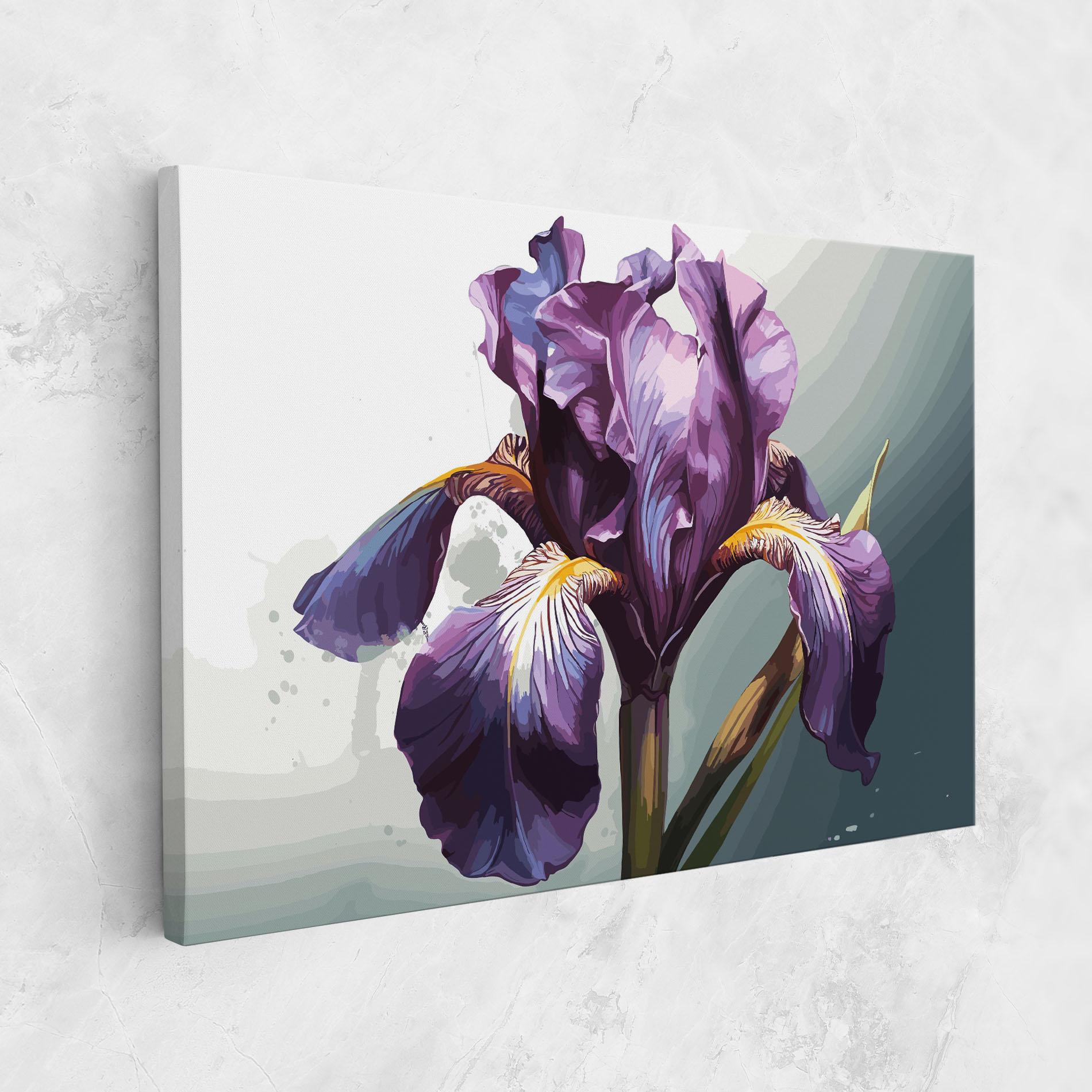 Vászonkép Purple Blue Iris mockup 1