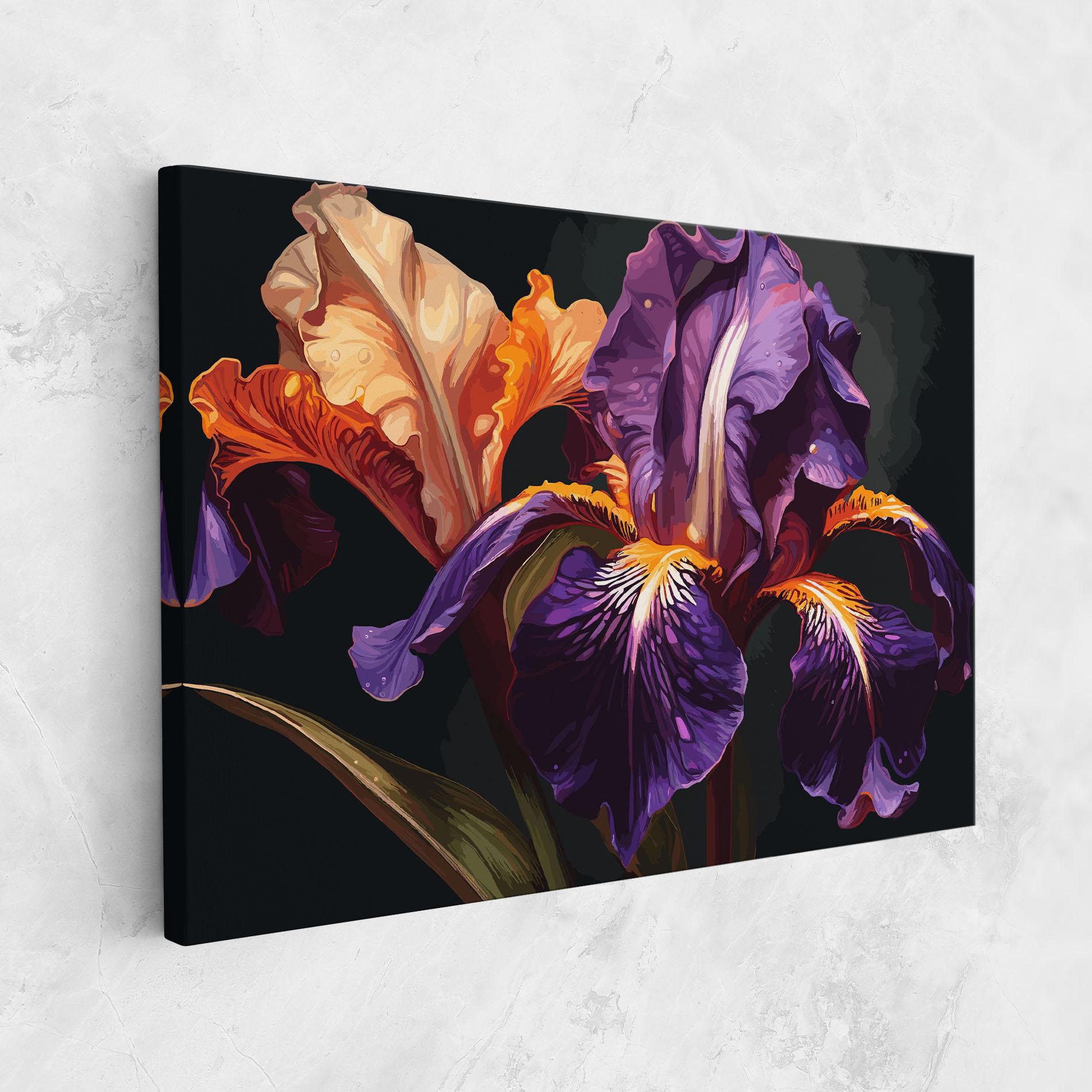 Vászonkép Purple Orange Iris mockup 1