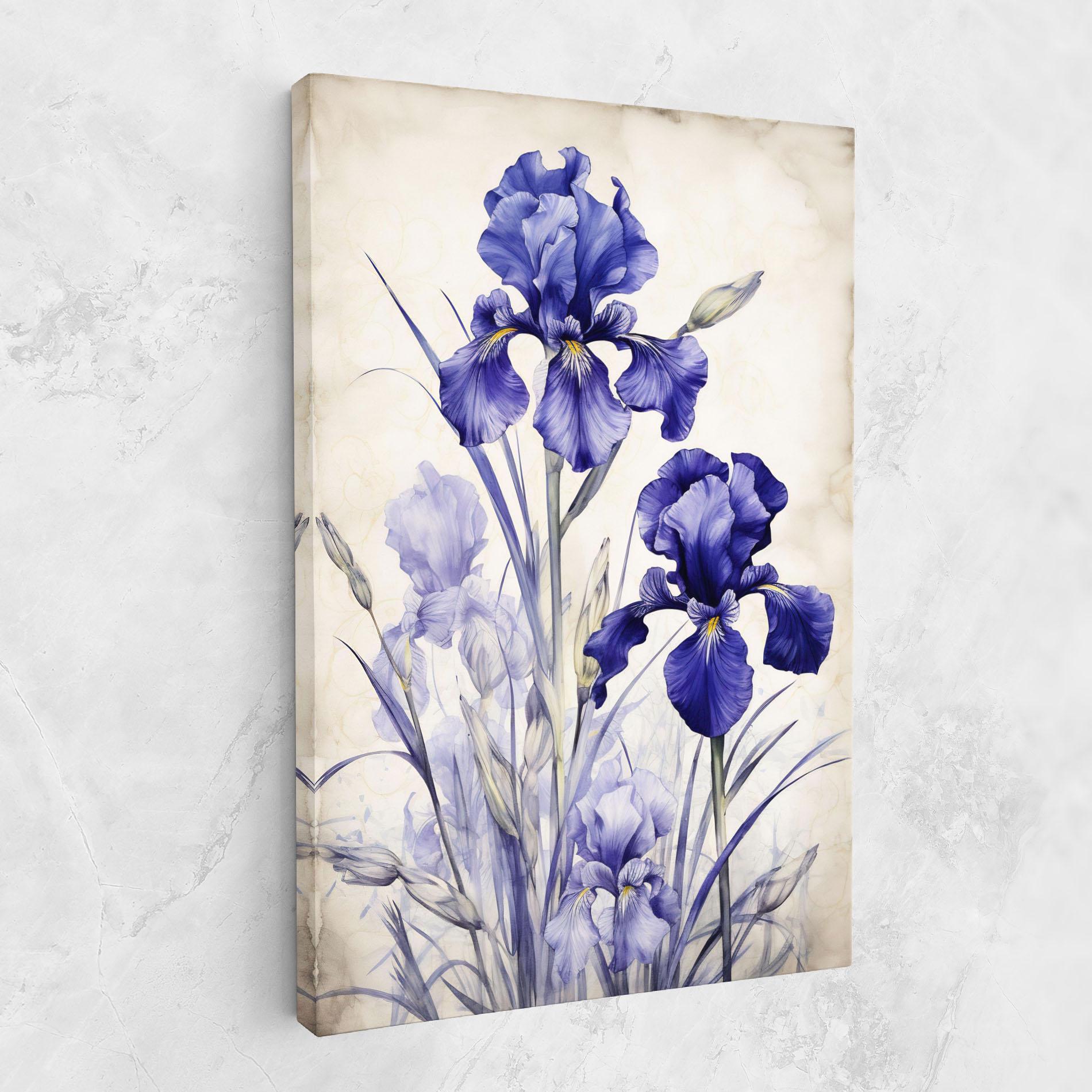 Vászonkép Irises Painting mockup 1