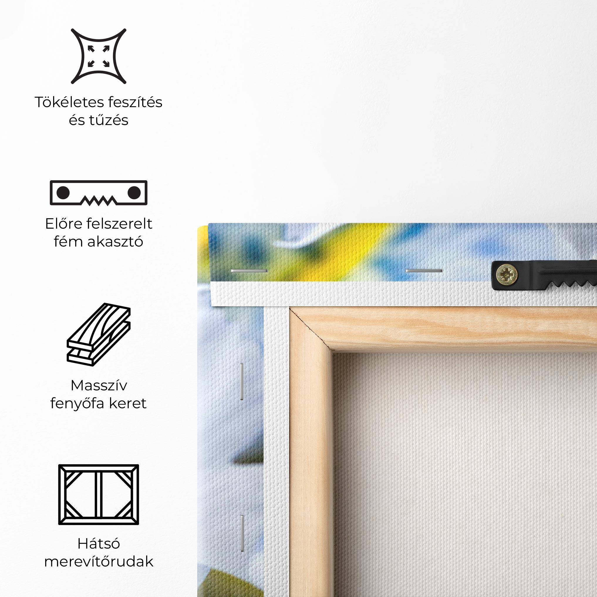 Vászonkép Blue Yellow Iris mockup 5