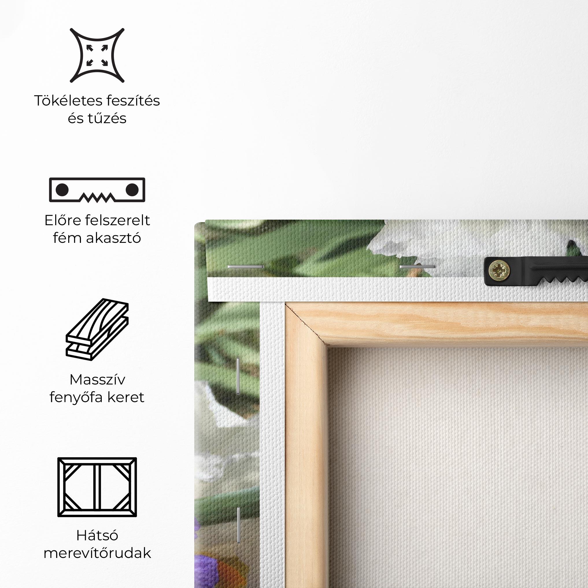 Vászonkép Garden White Purple Irirs mockup 5