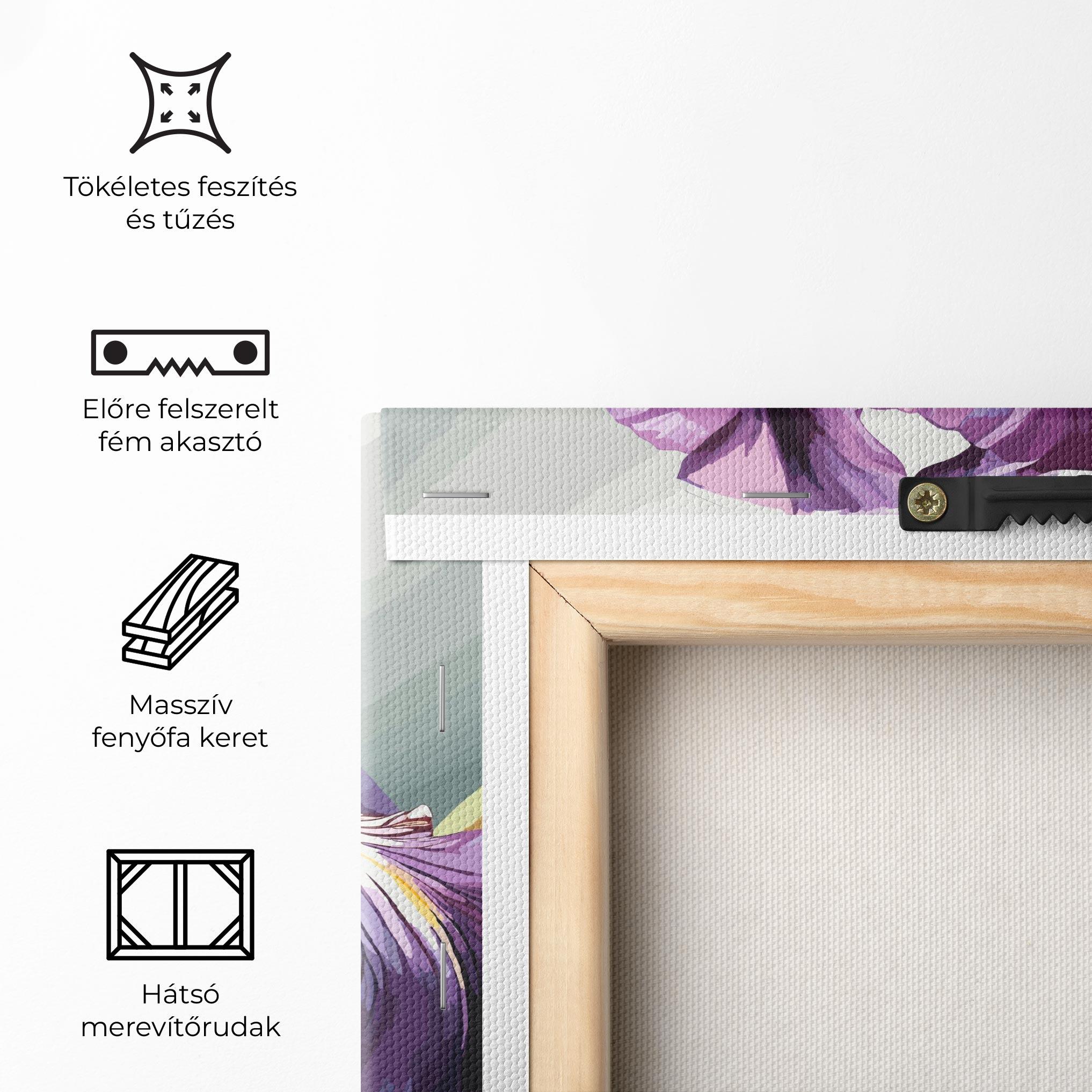 Vászonkép Purple Blue Iris mockup 5