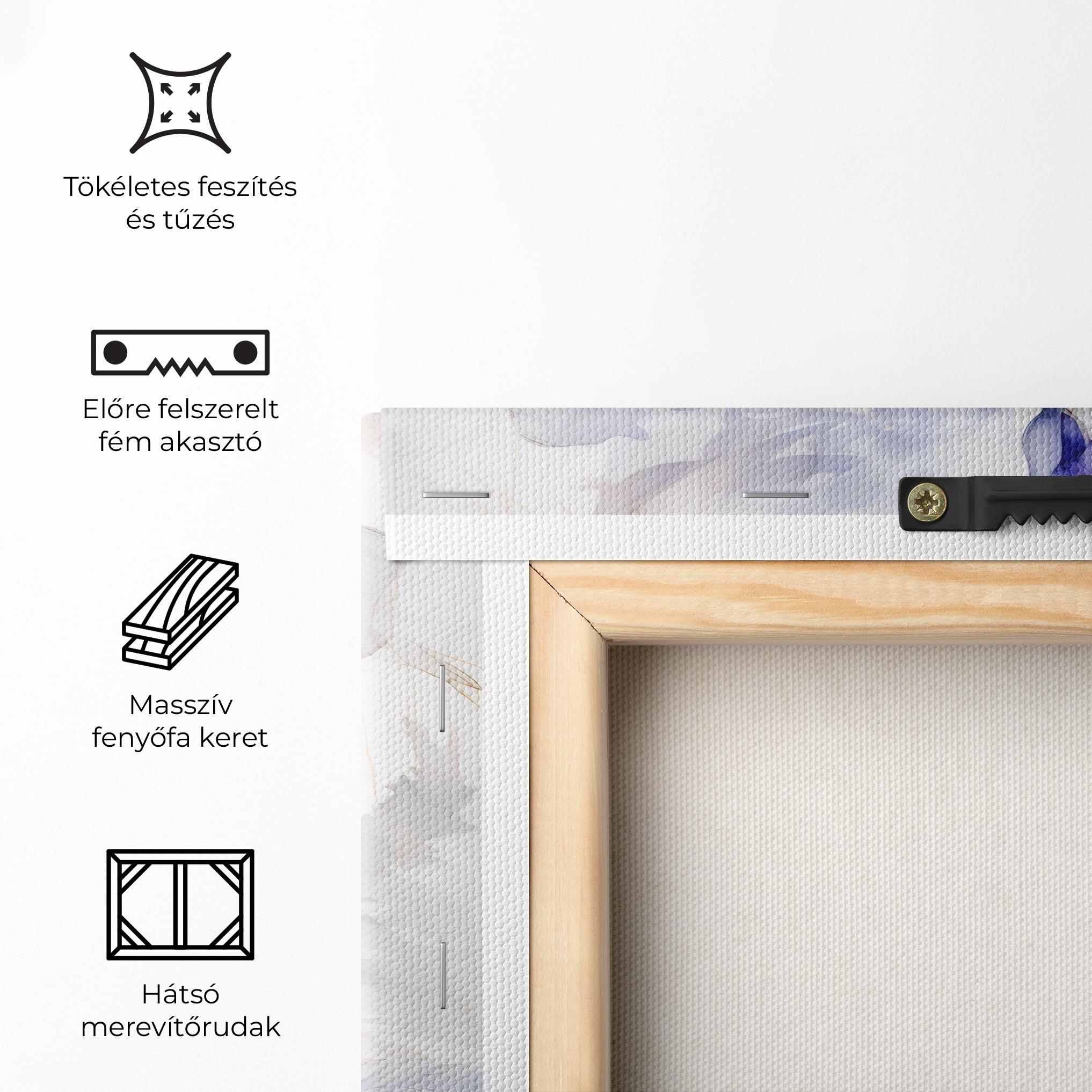 Vászonkép Purple Iris Painting mockup 5