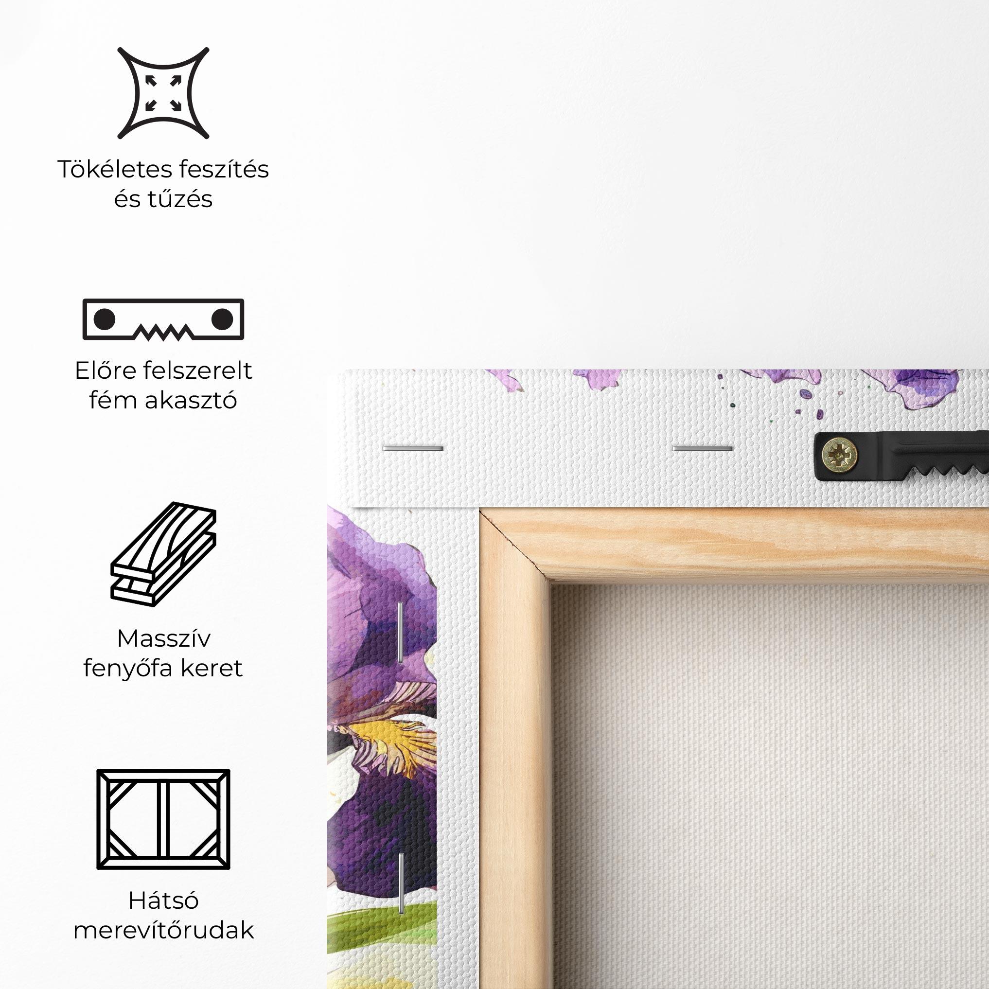 Vászonkép Watercolor Purple Iris mockup 5