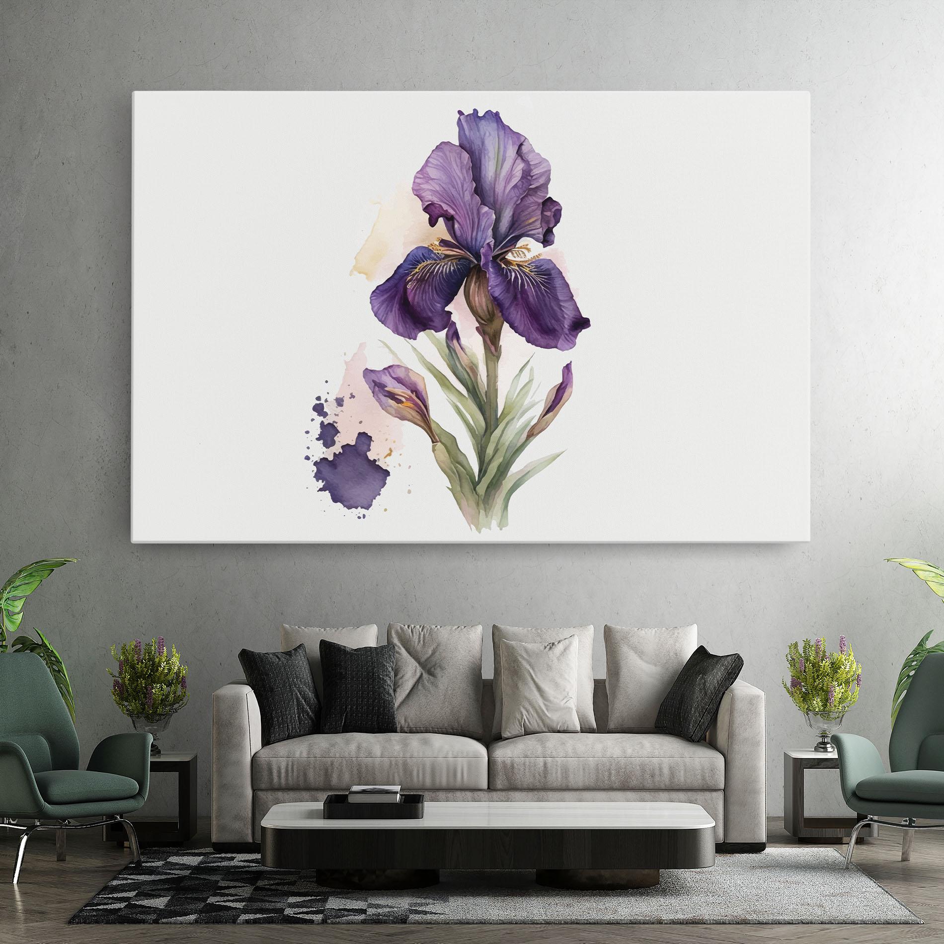 Vászonkép Beautiful Purple Iris mockup 7