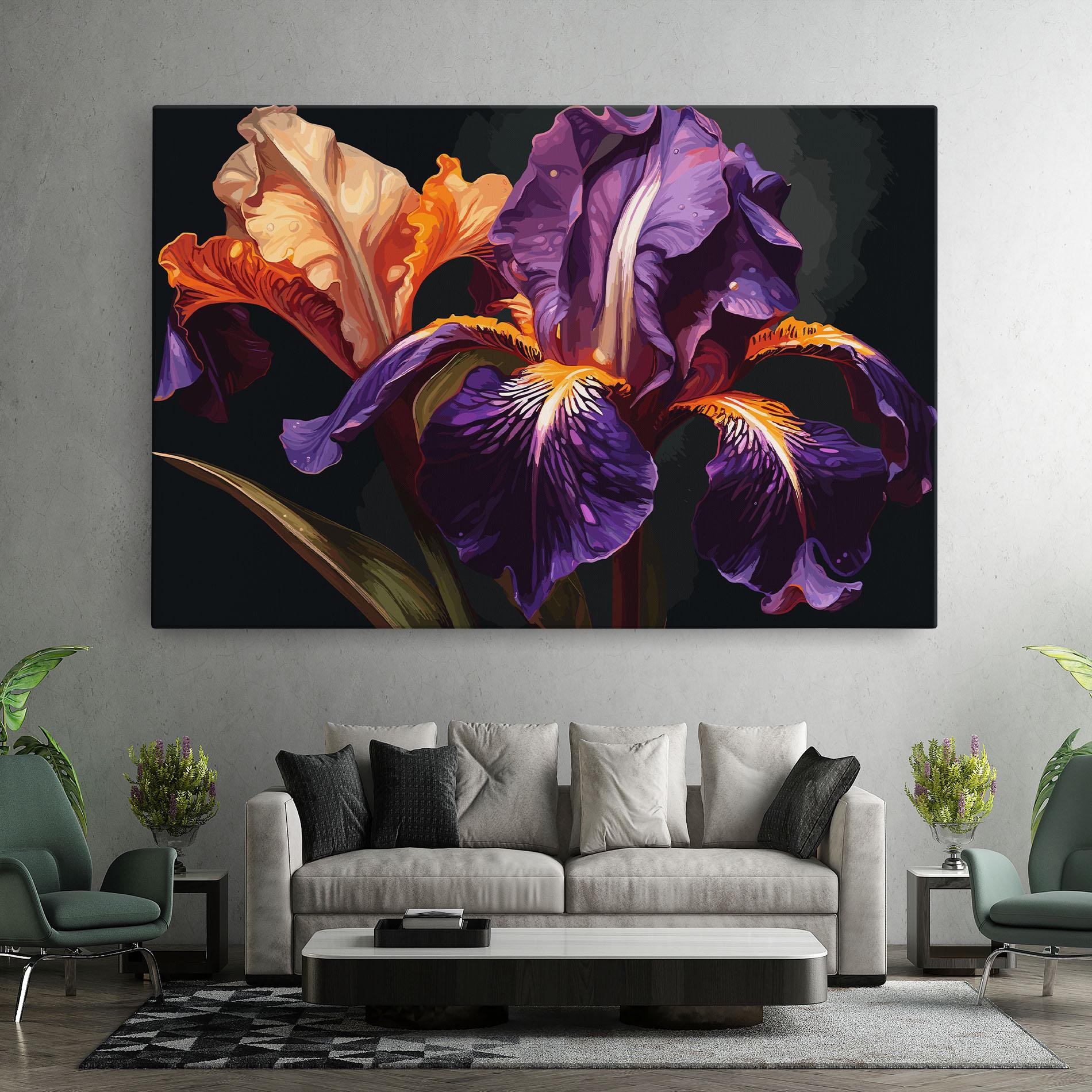 Vászonkép Purple Orange Iris mockup 7