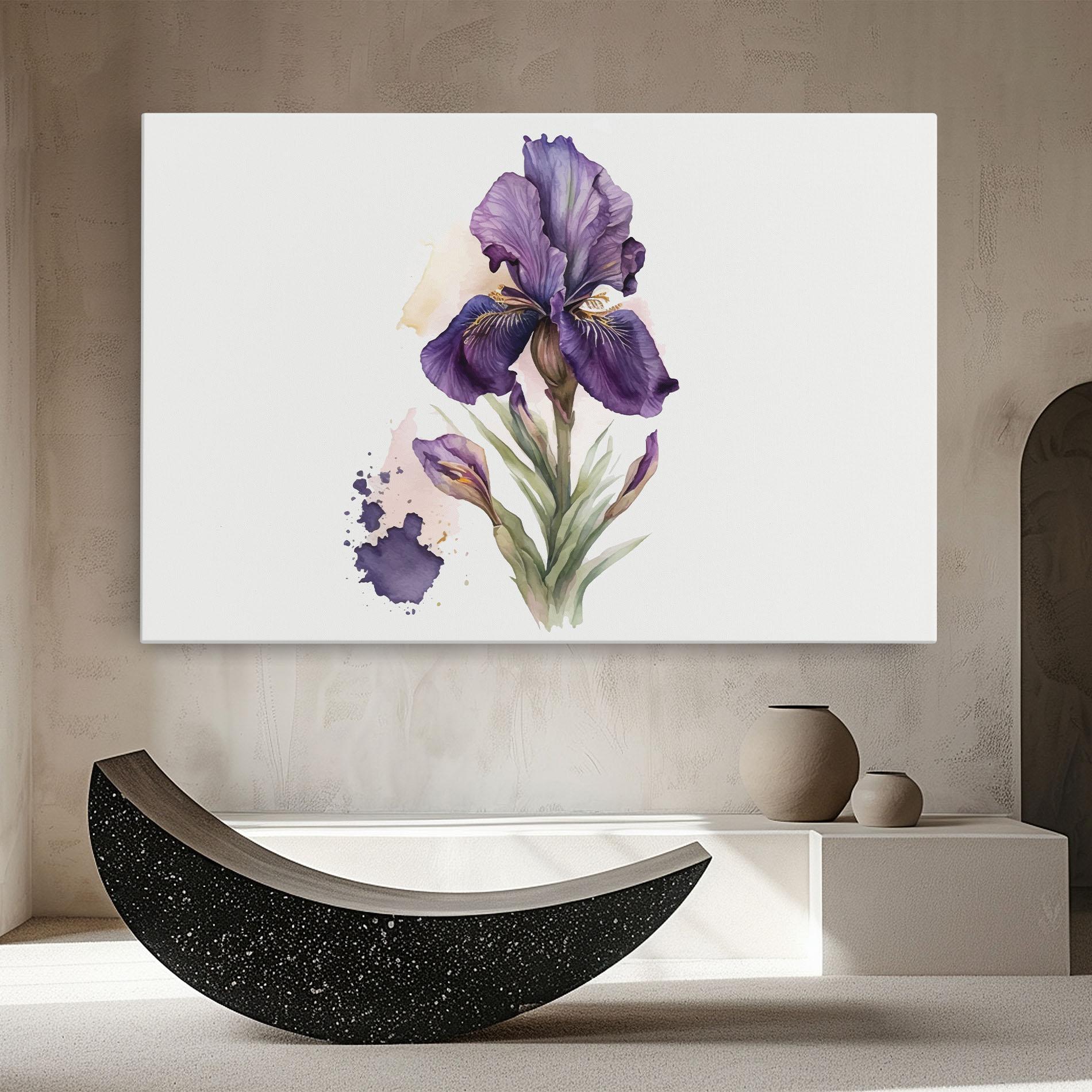 Vászonkép Beautiful Purple Iris mockup 8
