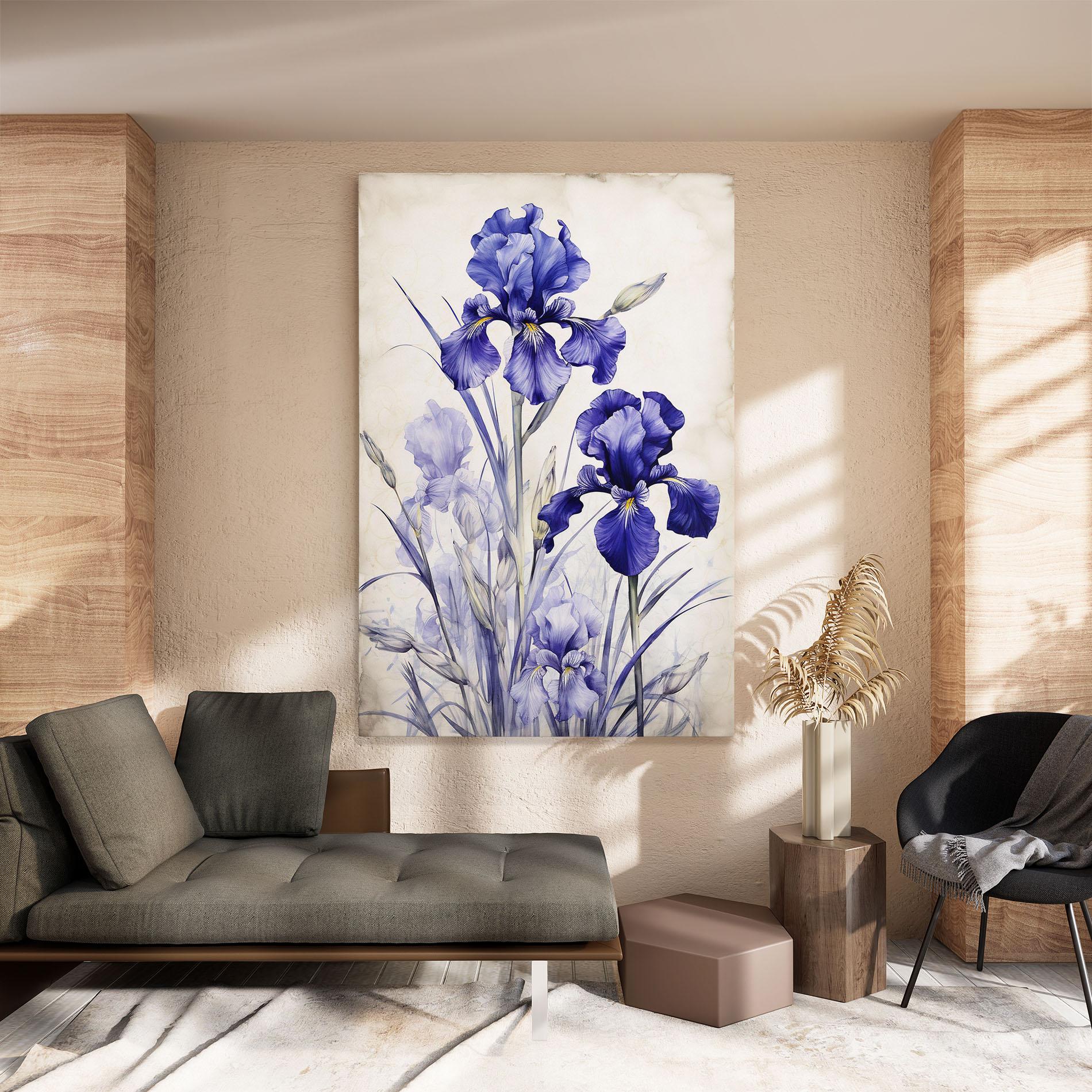 Vászonkép Irises Painting mockup 8