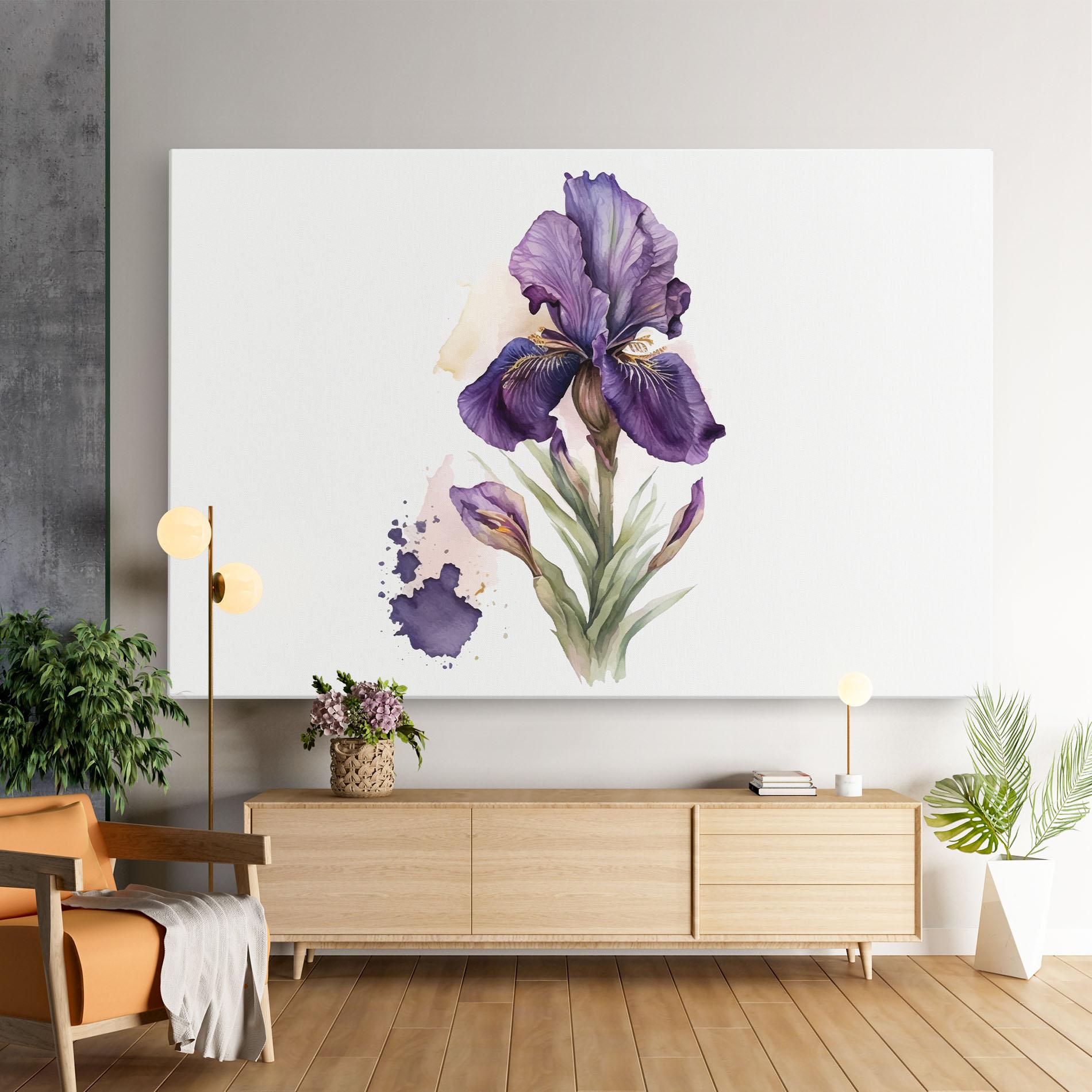 Vászonkép Beautiful Purple Iris mockup 9