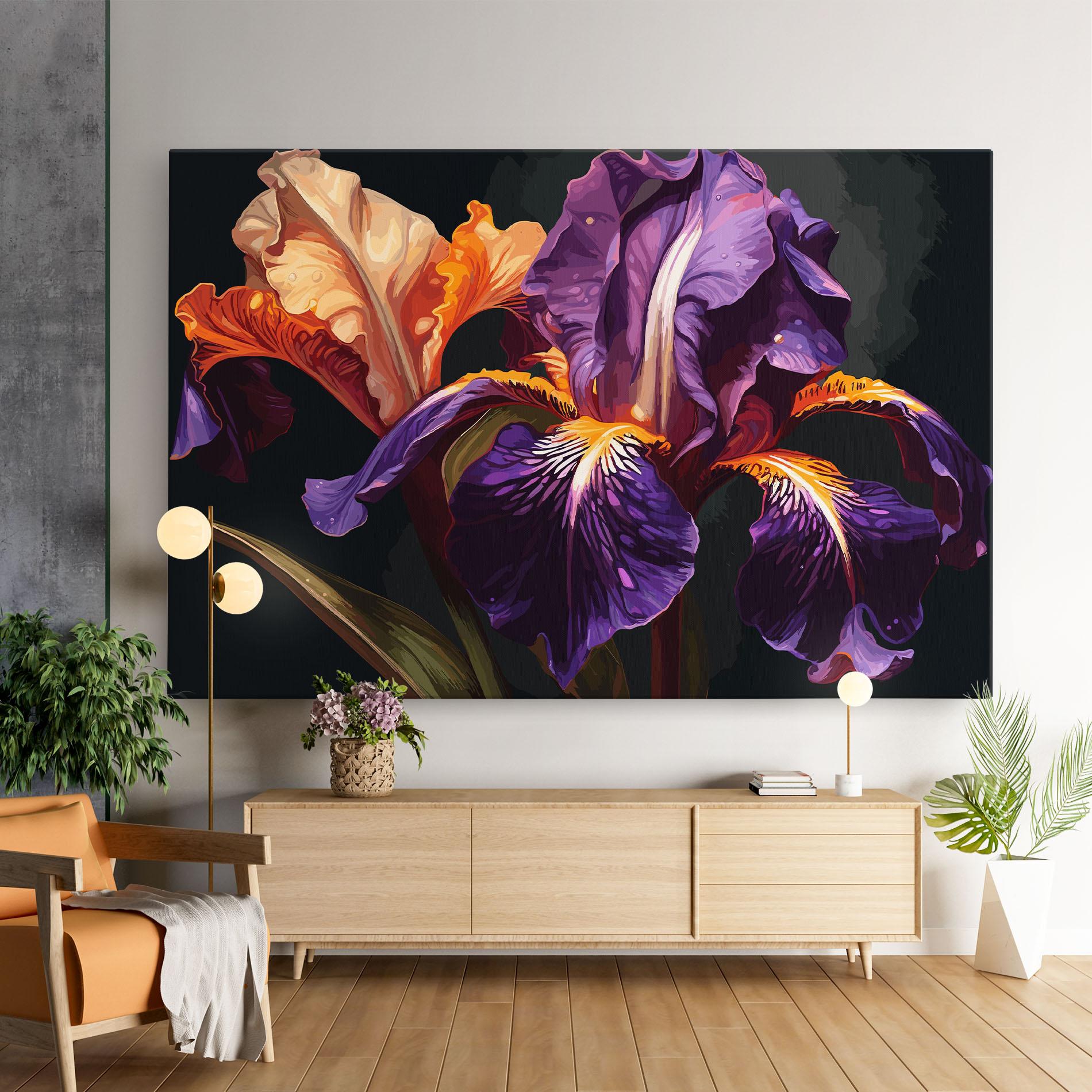 Vászonkép Purple Orange Iris mockup 9
