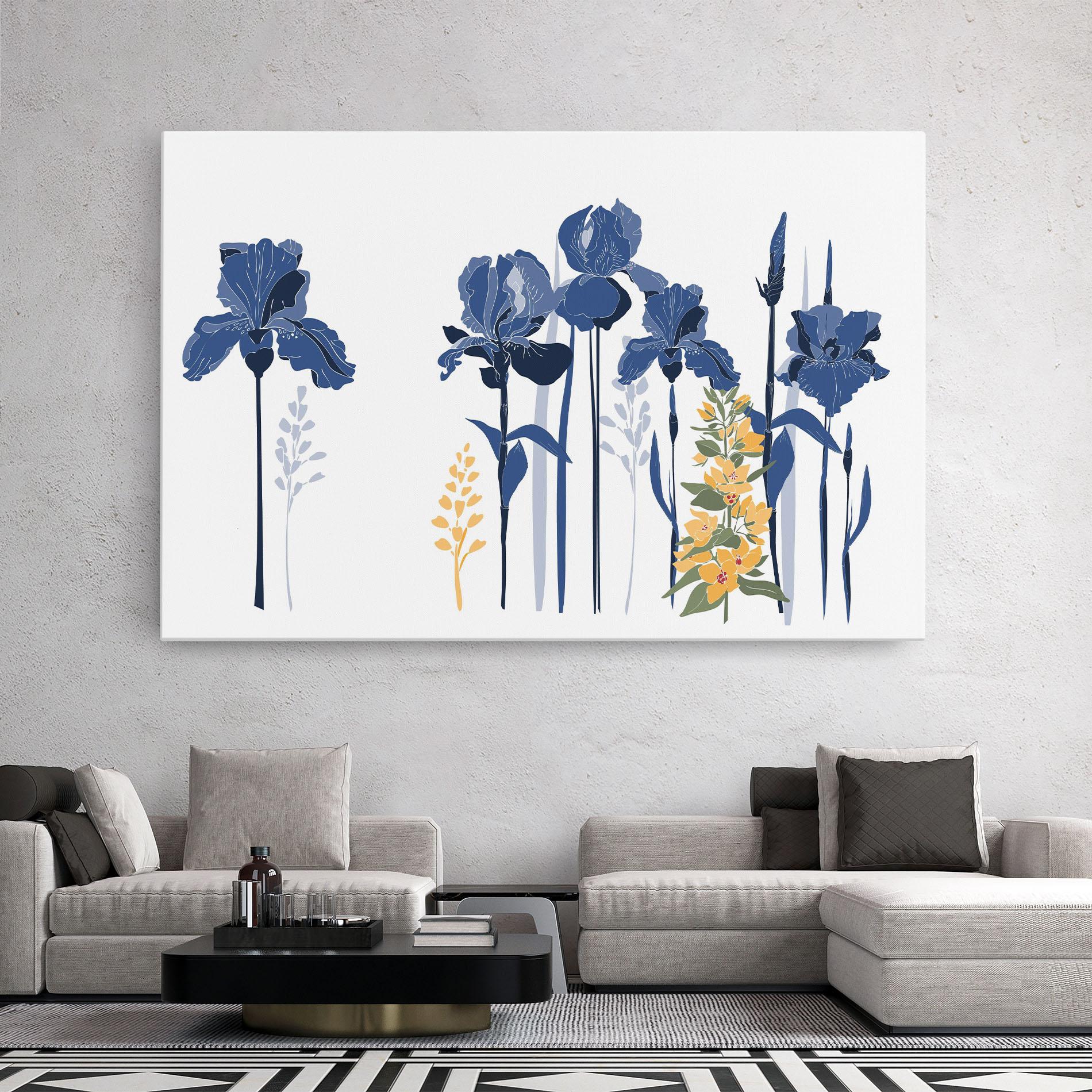 Vászonkép Iris Blue Art mockup 2