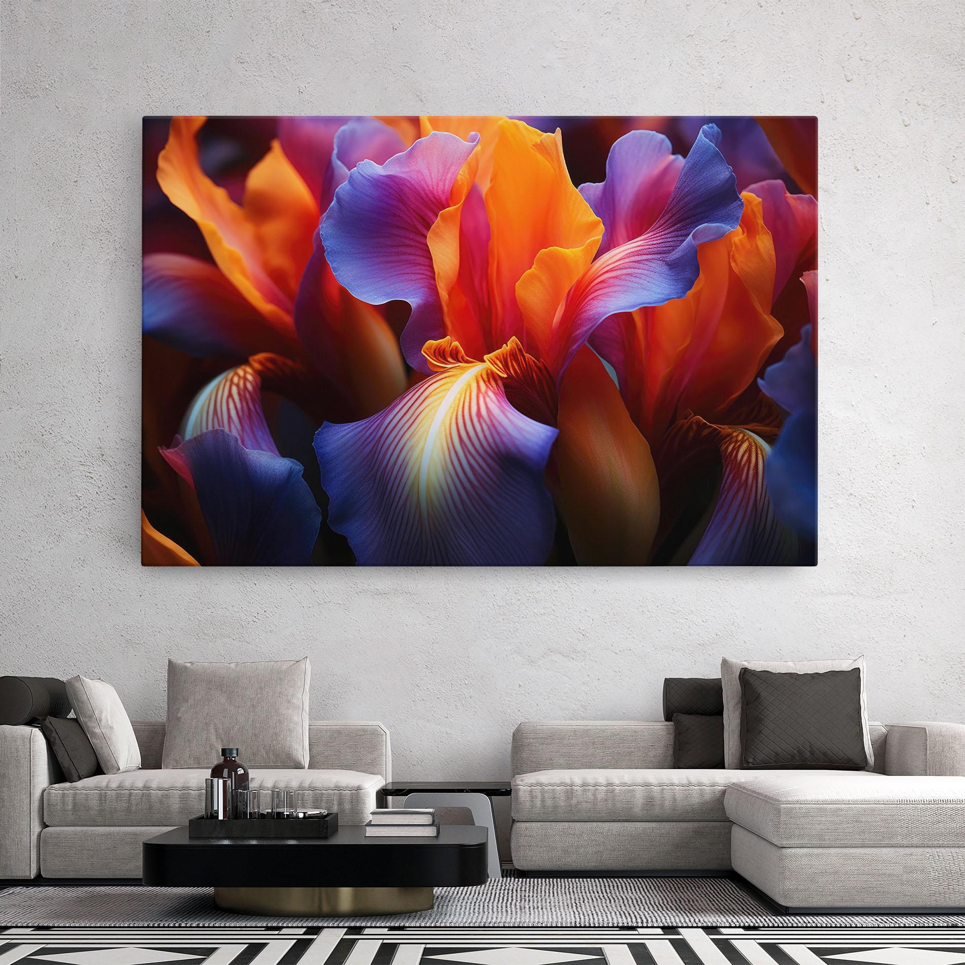 Vászonkép Orange Purple Iris mockup 2