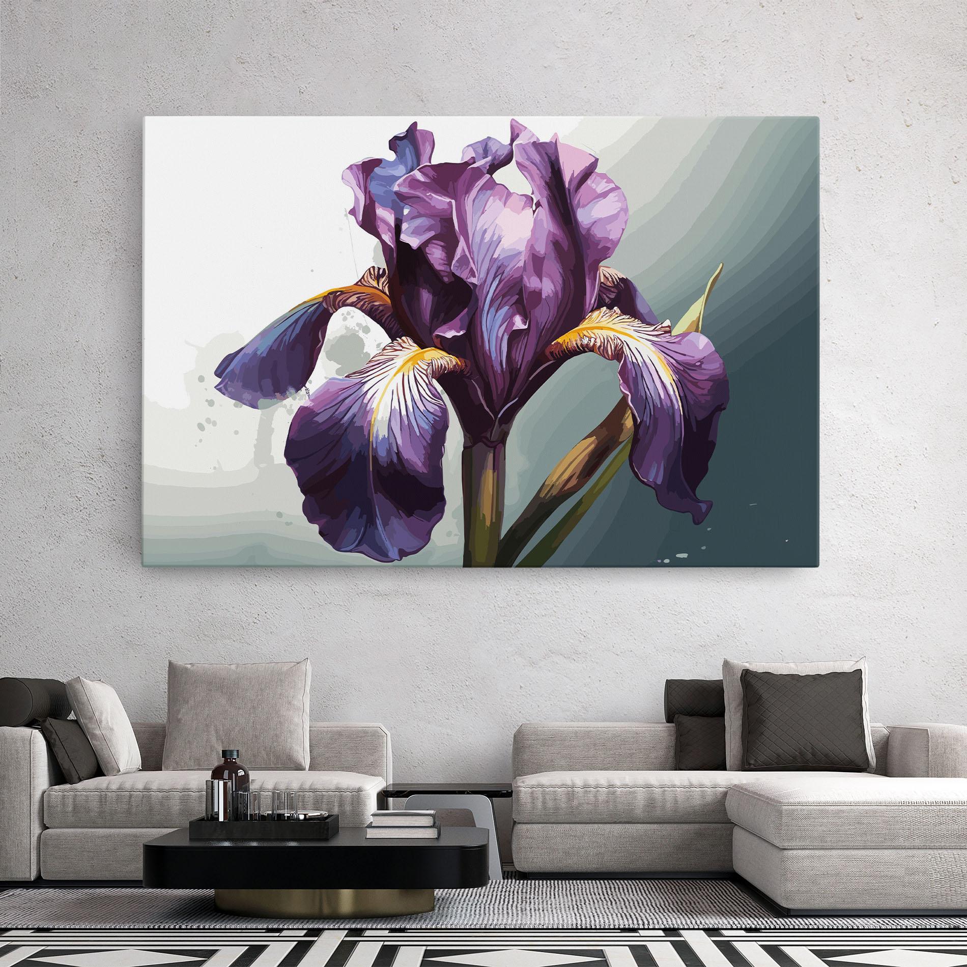 Vászonkép Purple Blue Iris mockup 2